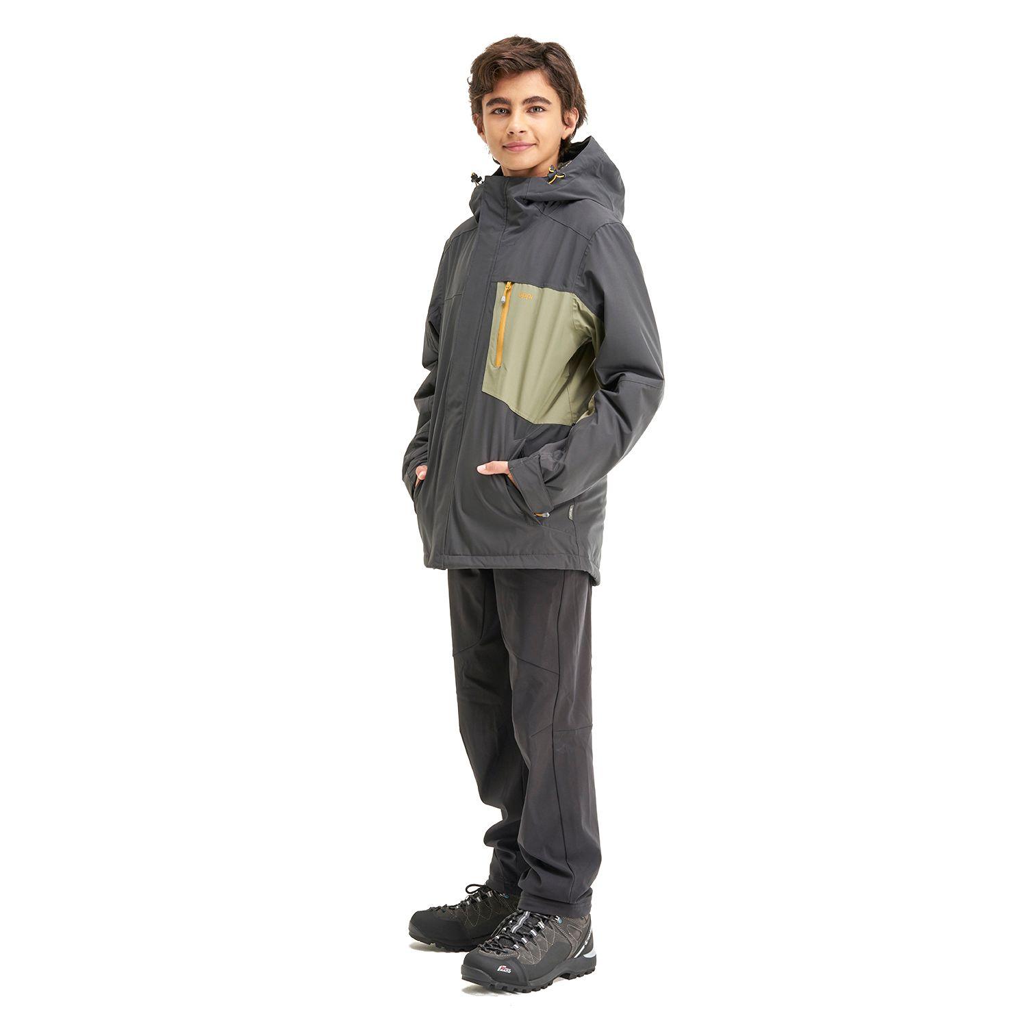 Chaqueta Teen Boy Shelter B-Dry Hoody Jacket Grafito / Verde Mate Lippi I22-9