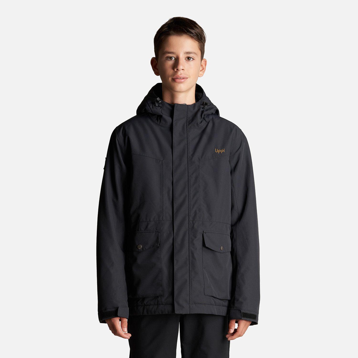 Chaqueta Teen Boy Roble B-Dry Hoody Jacket Negro Lippi I23-1