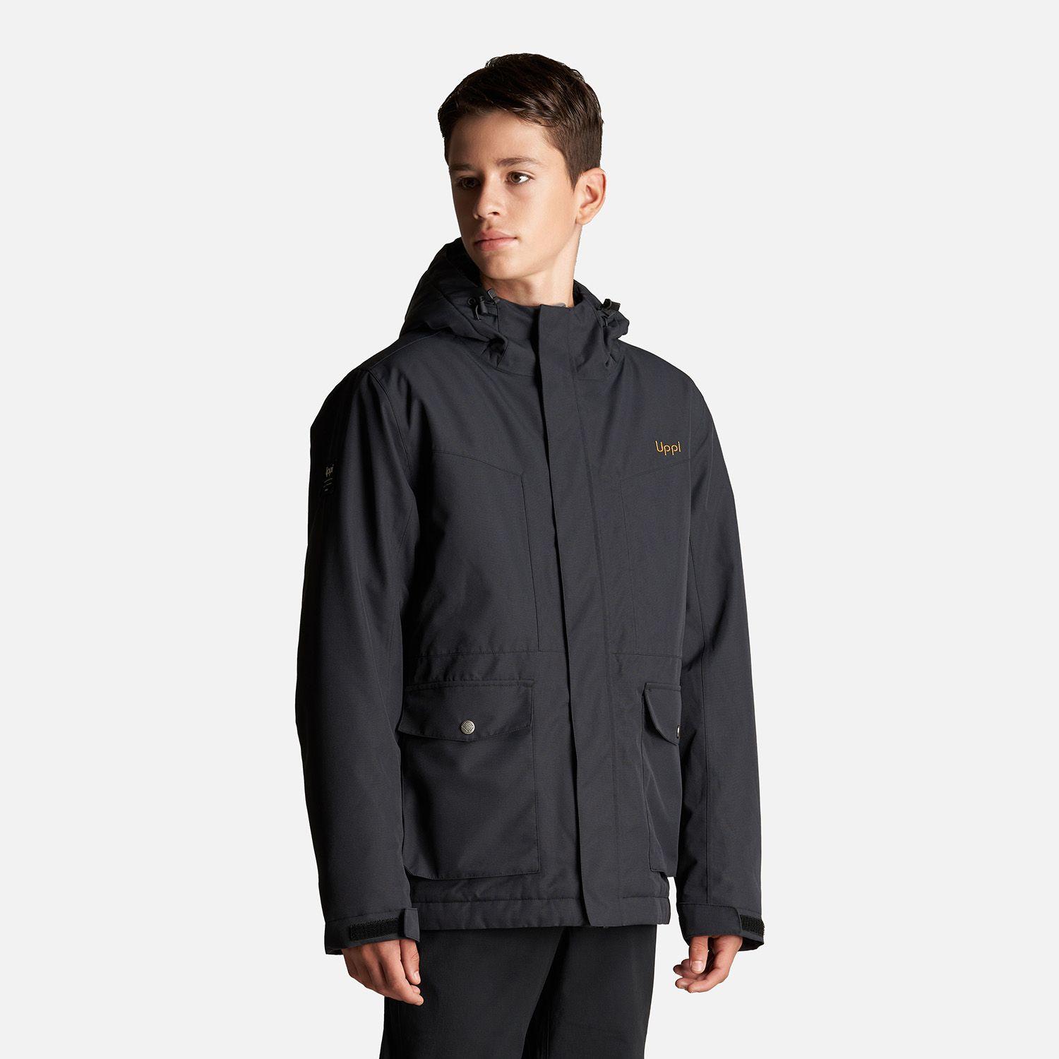 Chaqueta Teen Boy Roble B-Dry Hoody Jacket Negro Lippi I23-2