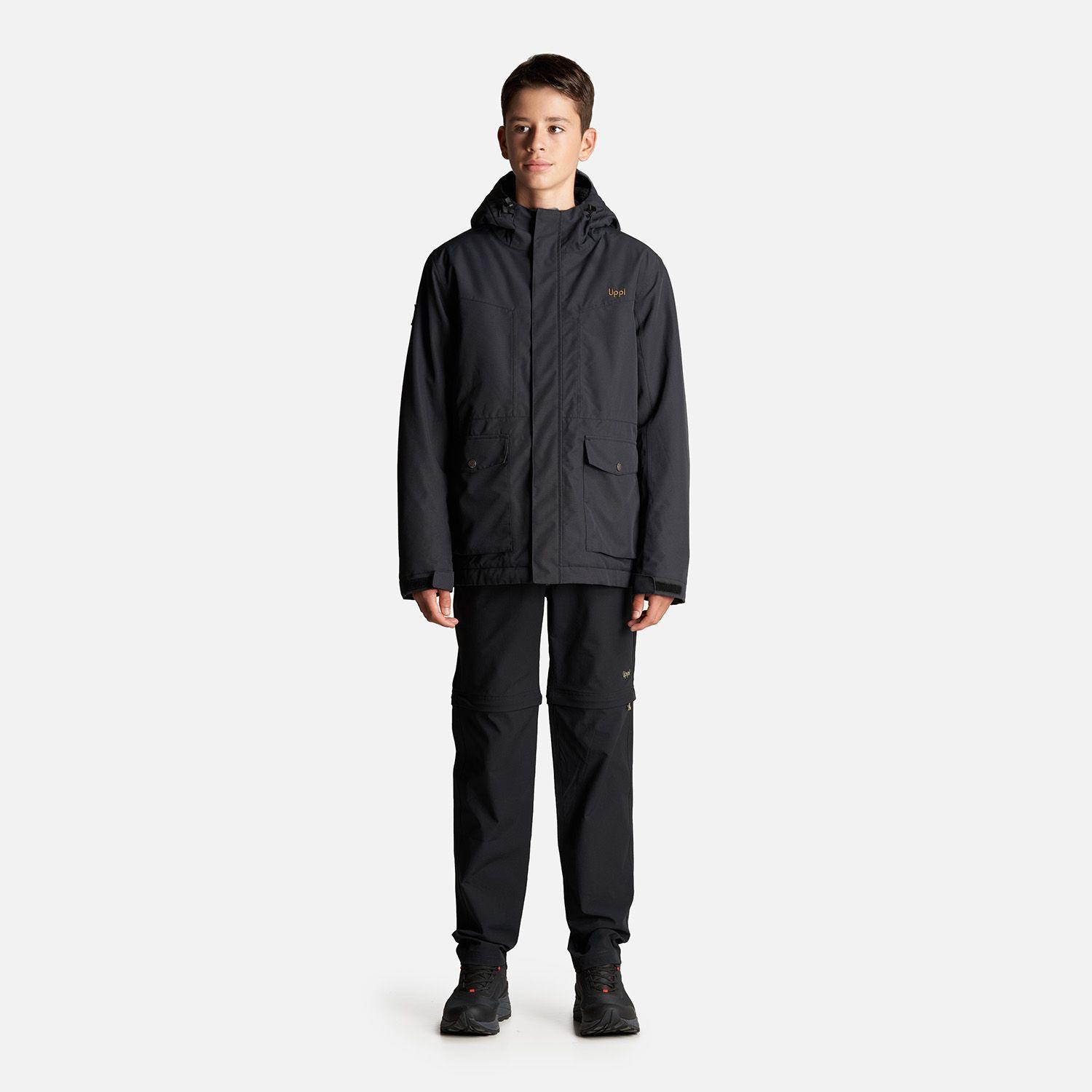 Chaqueta Teen Boy Roble B-Dry Hoody Jacket Negro Lippi I23-5