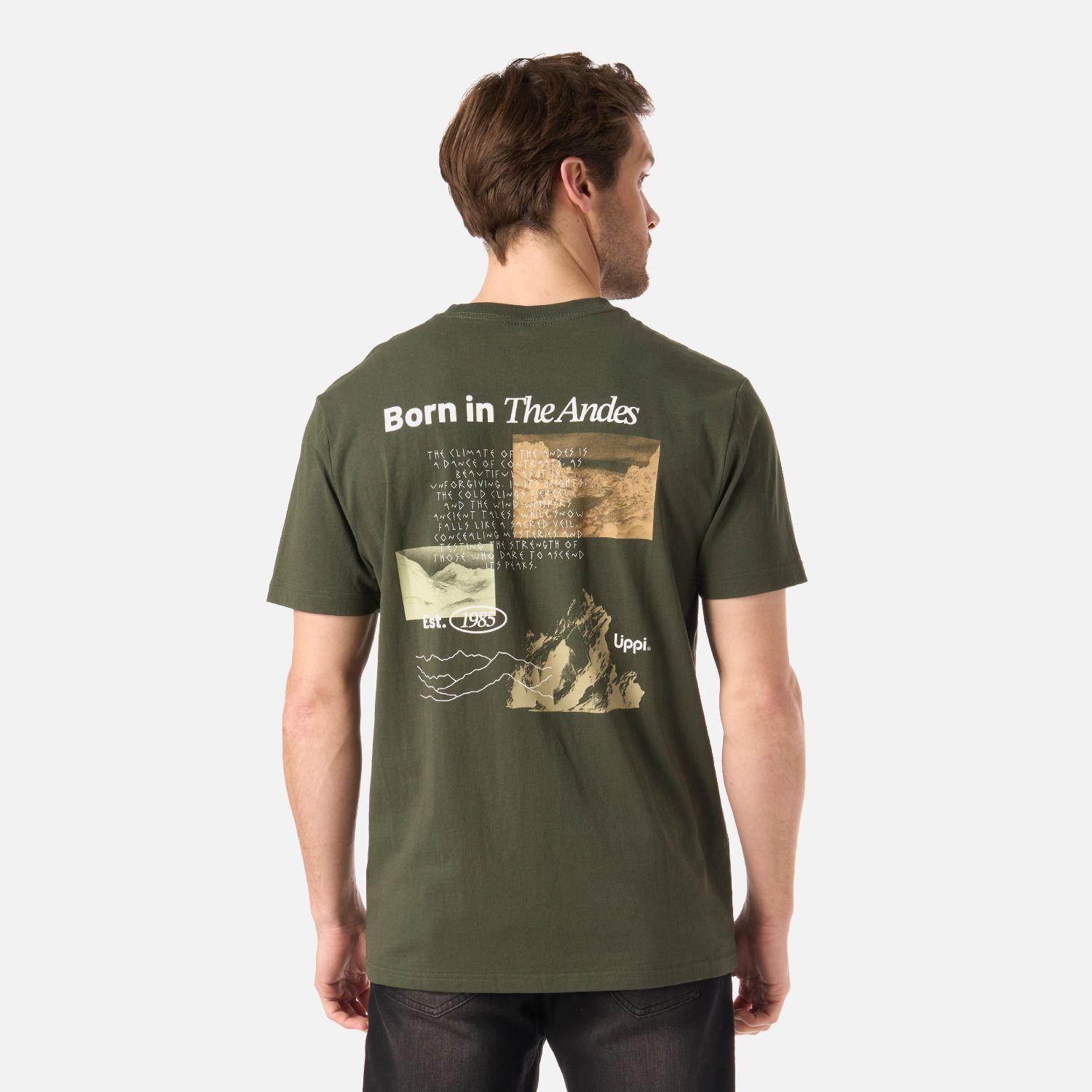 Polera Hombre Adventure Page T-Shirt Verde Musgo Lippi V26-1