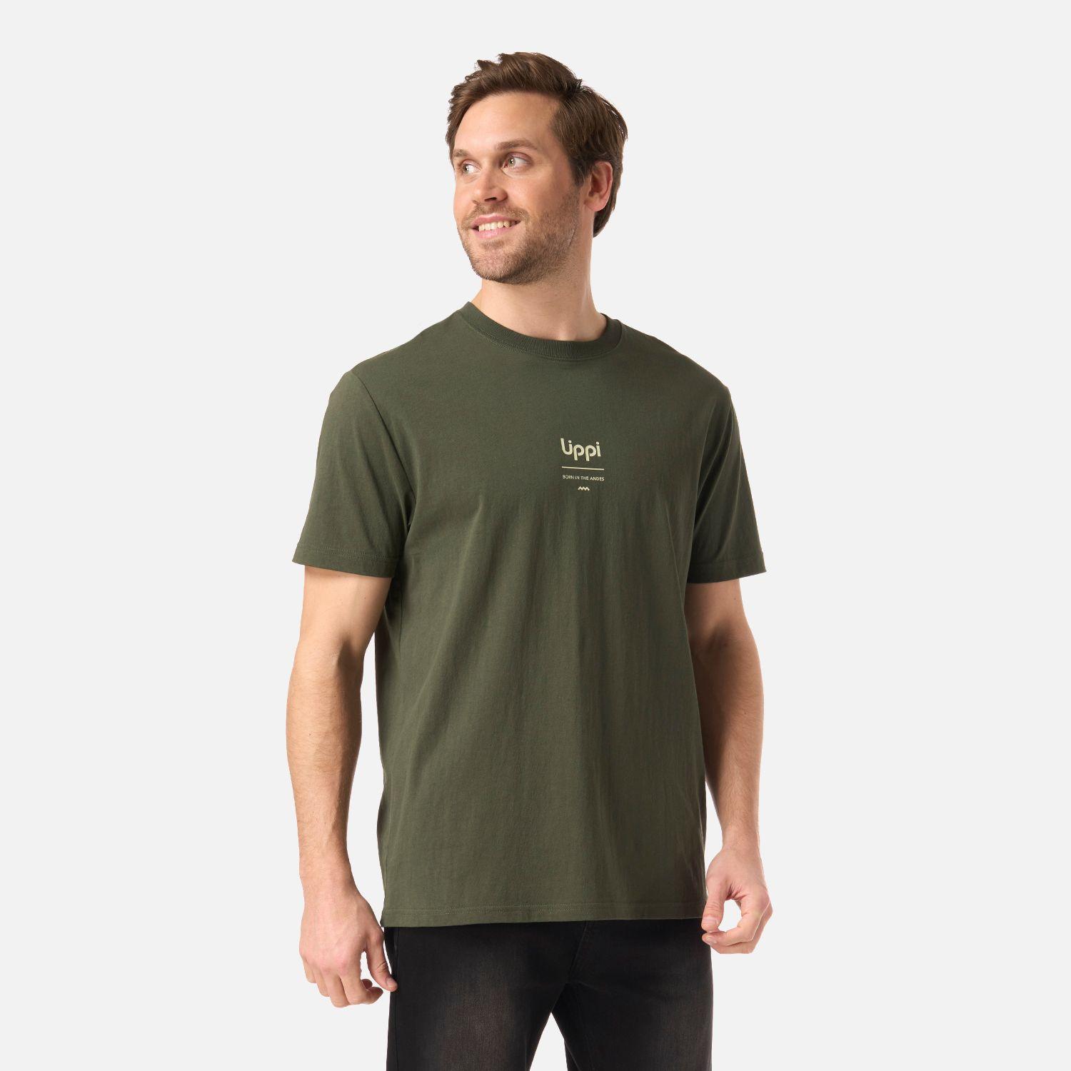 Polera Hombre Adventure Page T-Shirt Verde Musgo Lippi V26-2