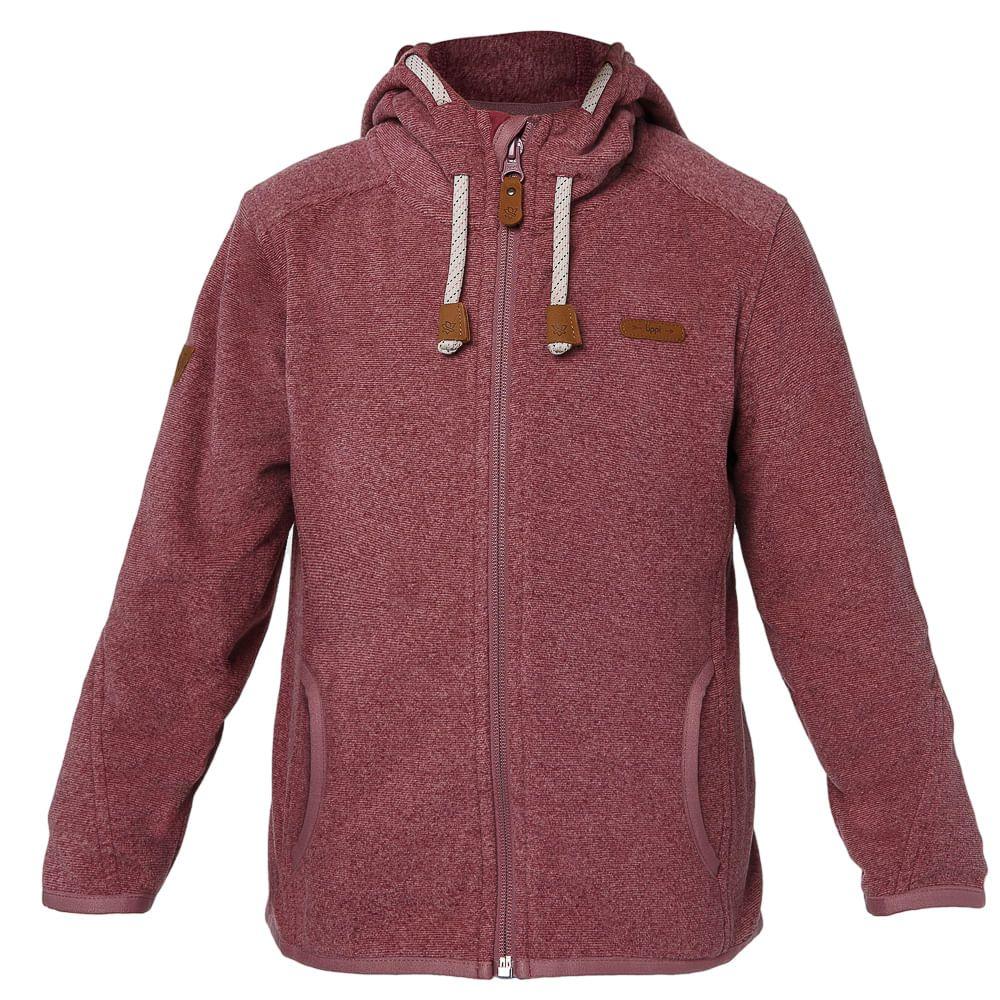 Poleron Niña Stripes Nano-F Jacket Rosa Oscuro / Palo Rosa Lippi 18-0