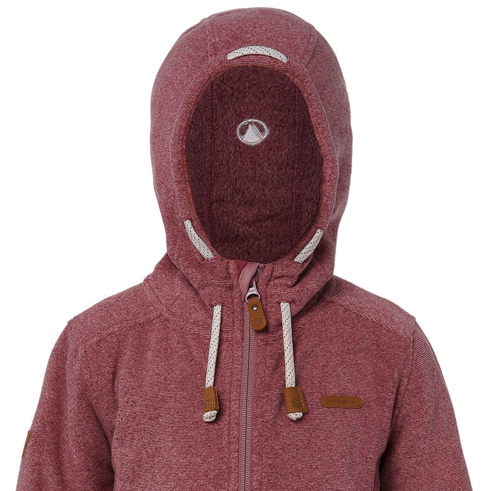 Poleron Niña Stripes Nano-F Jacket Rosa Oscuro / Palo Rosa Lippi 18-3