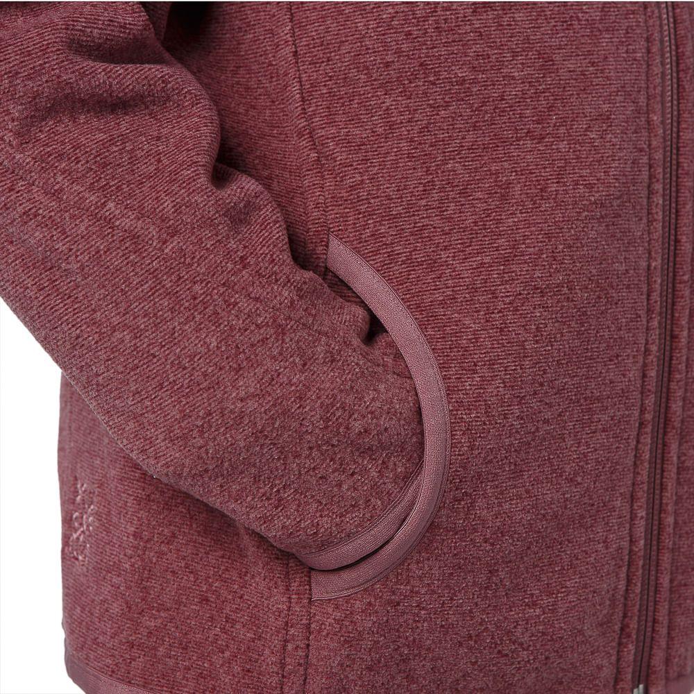 Poleron Niña Stripes Nano-F Jacket Rosa Oscuro / Palo Rosa Lippi 18-4