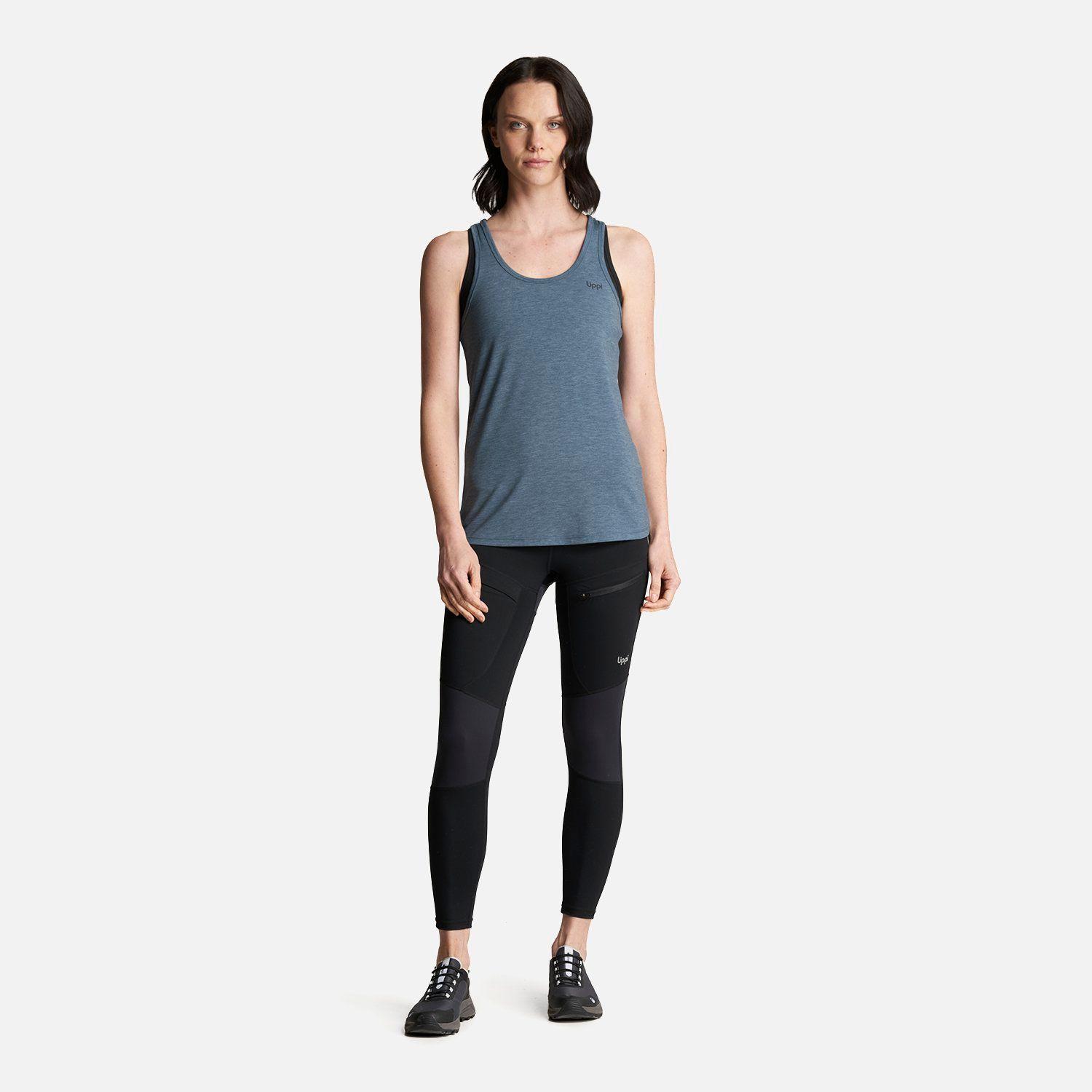 Polera Mujer Summit UV-Stop Tank Azul Grisaceo Lippi-5