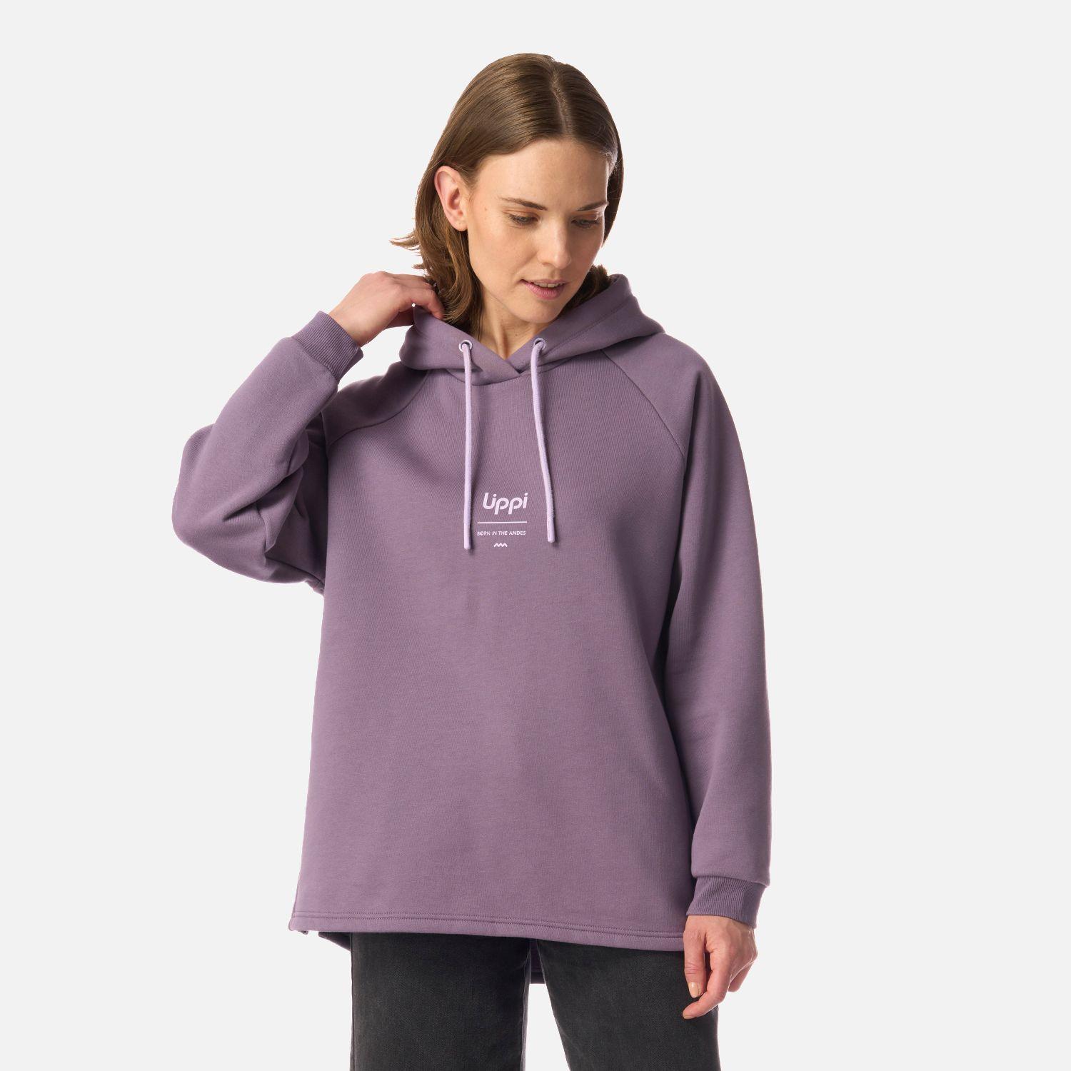 Polerón Mujer Heavy Duty Hoody Sweatshirt Violeta Lippi-0