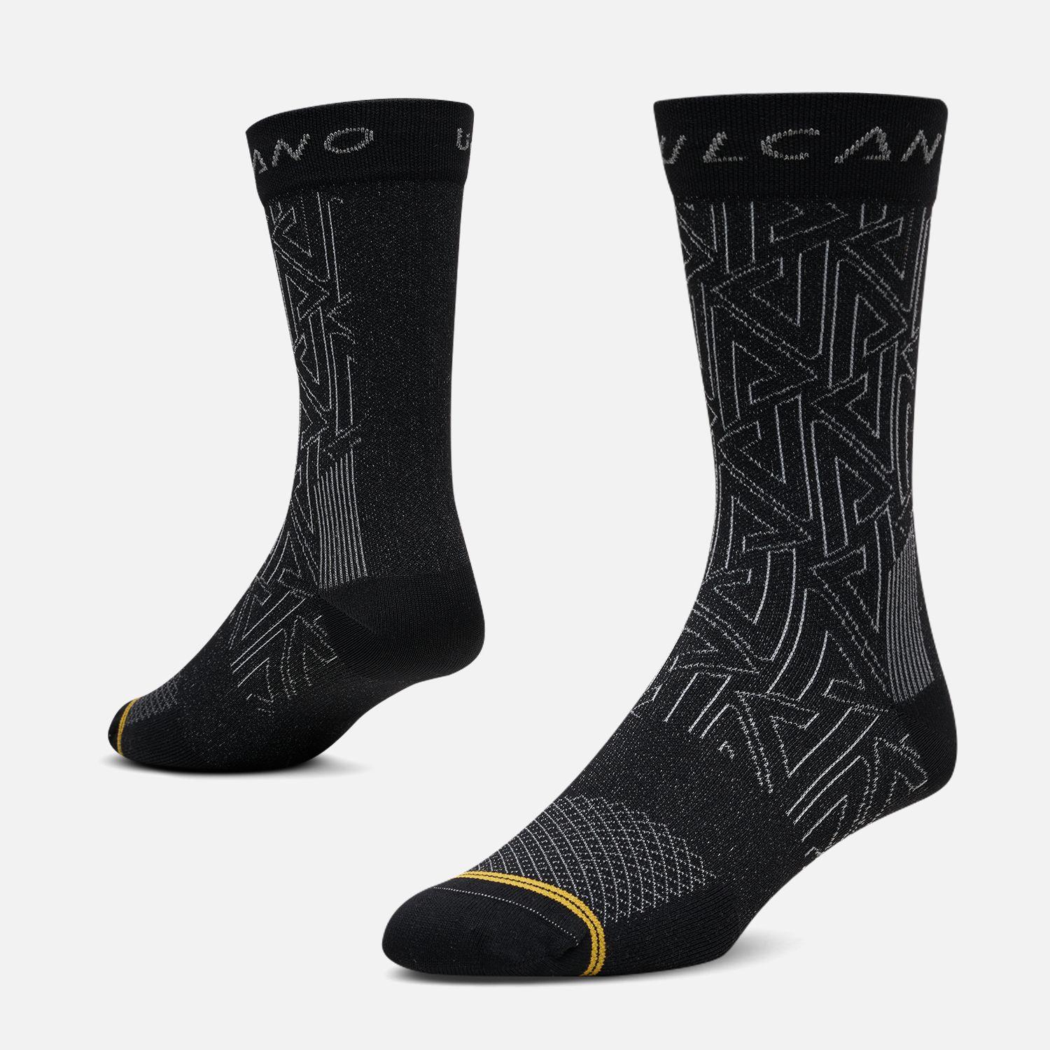 Calcetin Unisex Vulcano Bike Socks Print Negro Lippi-0