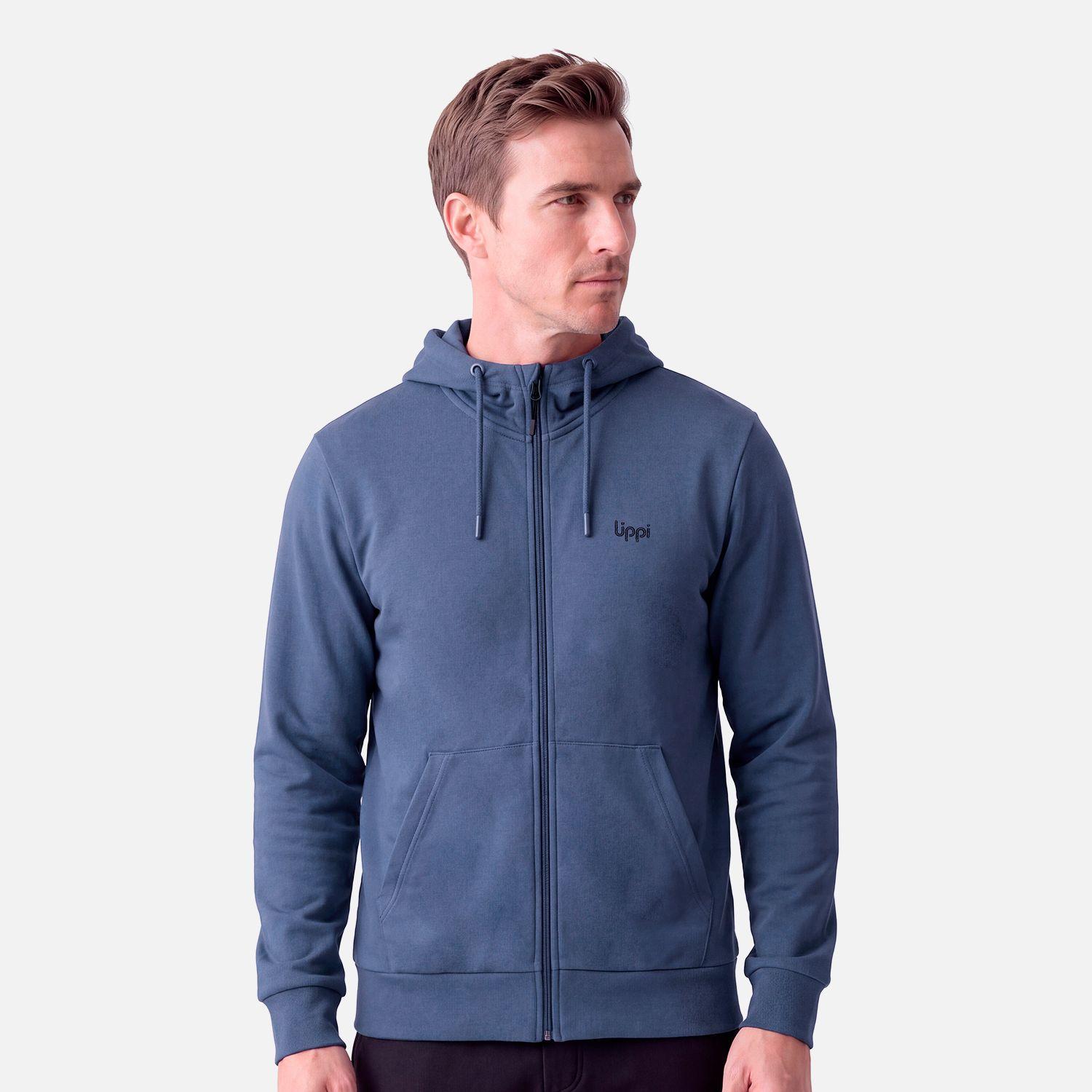 Polerón Hombre Ulmo Full Zip Hoody Sweatshirt Azul Oscuro Lippi V27-0