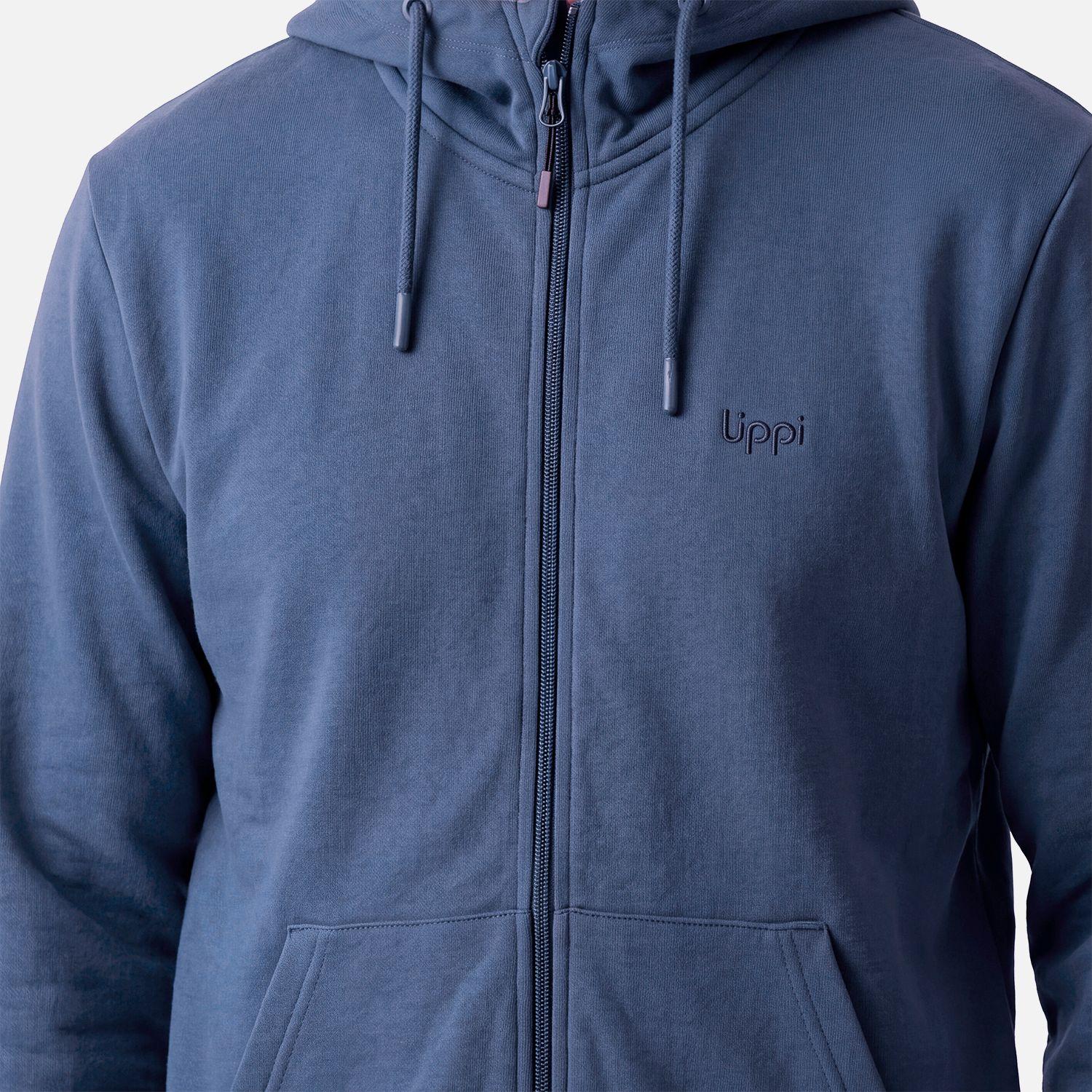 Polerón Hombre Ulmo Full Zip Hoody Sweatshirt Azul Oscuro Lippi V27-2