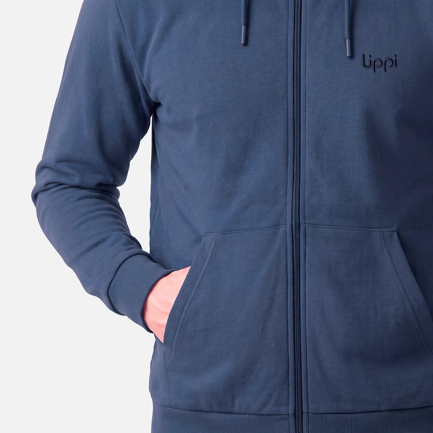 Polerón Hombre Ulmo Full Zip Hoody Sweatshirt Azul Oscuro Lippi V27-3