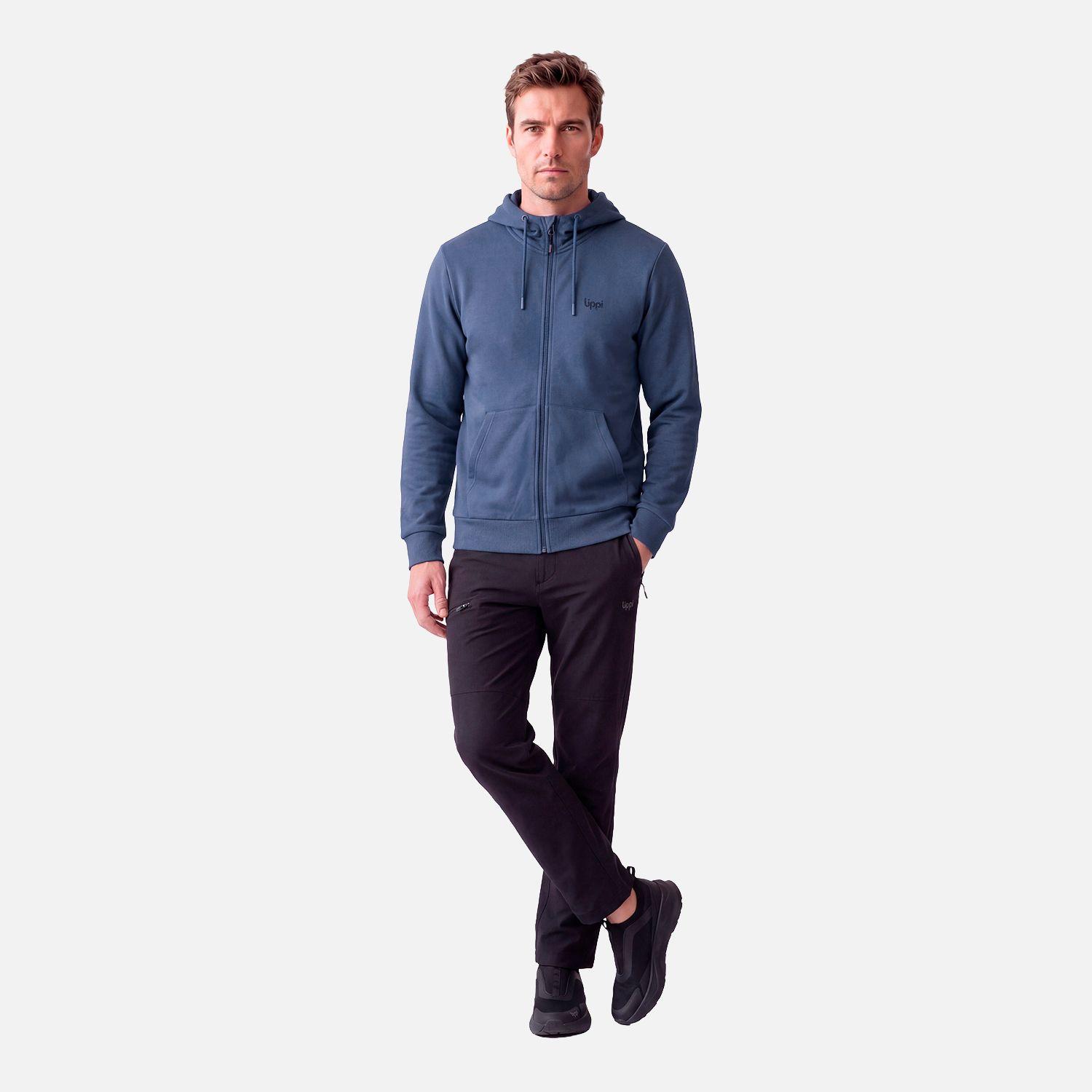 Polerón Hombre Ulmo Full Zip Hoody Sweatshirt Azul Oscuro Lippi V27-4