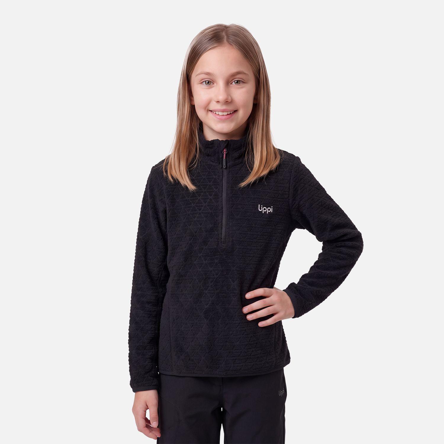 Polerón Teen Girl Jacaranda Nano-F 1/4 Zip Negro Lippi V27-0