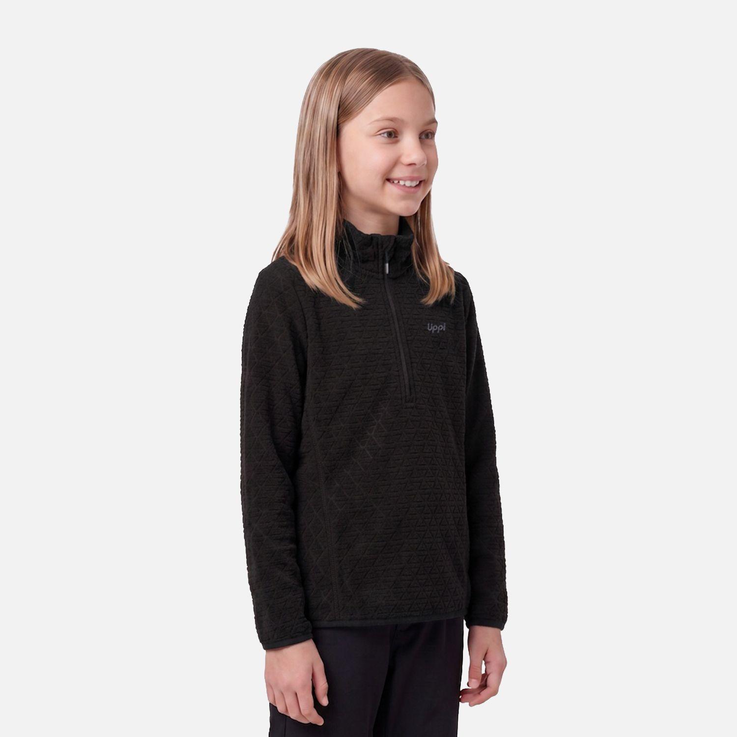 Polerón Teen Girl Jacaranda Nano-F 1/4 Zip Negro Lippi V27-1