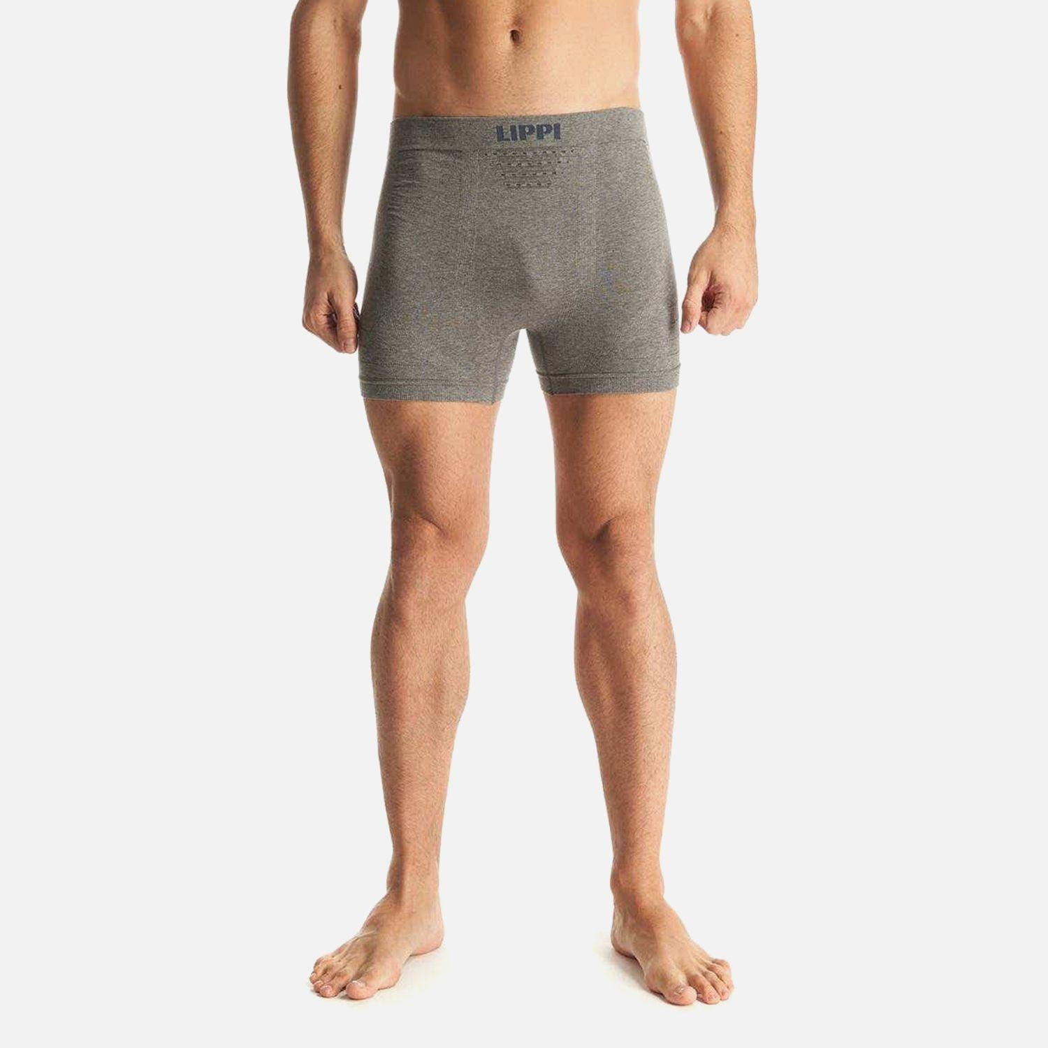 Ropa Interior Hombre Pack Skintec Seamless Boxer Gris Medio y Azul Marino Lippi-1