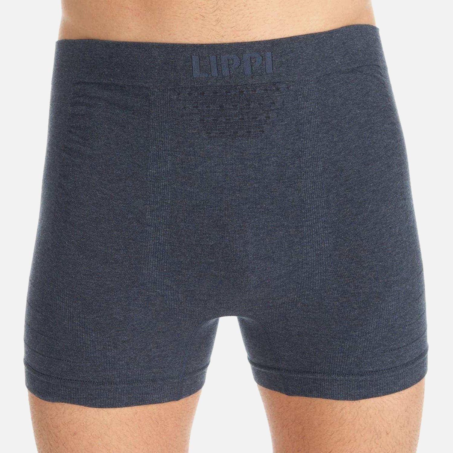Ropa Interior Hombre Pack Skintec Seamless Boxer Gris Medio y Azul Marino Lippi-5