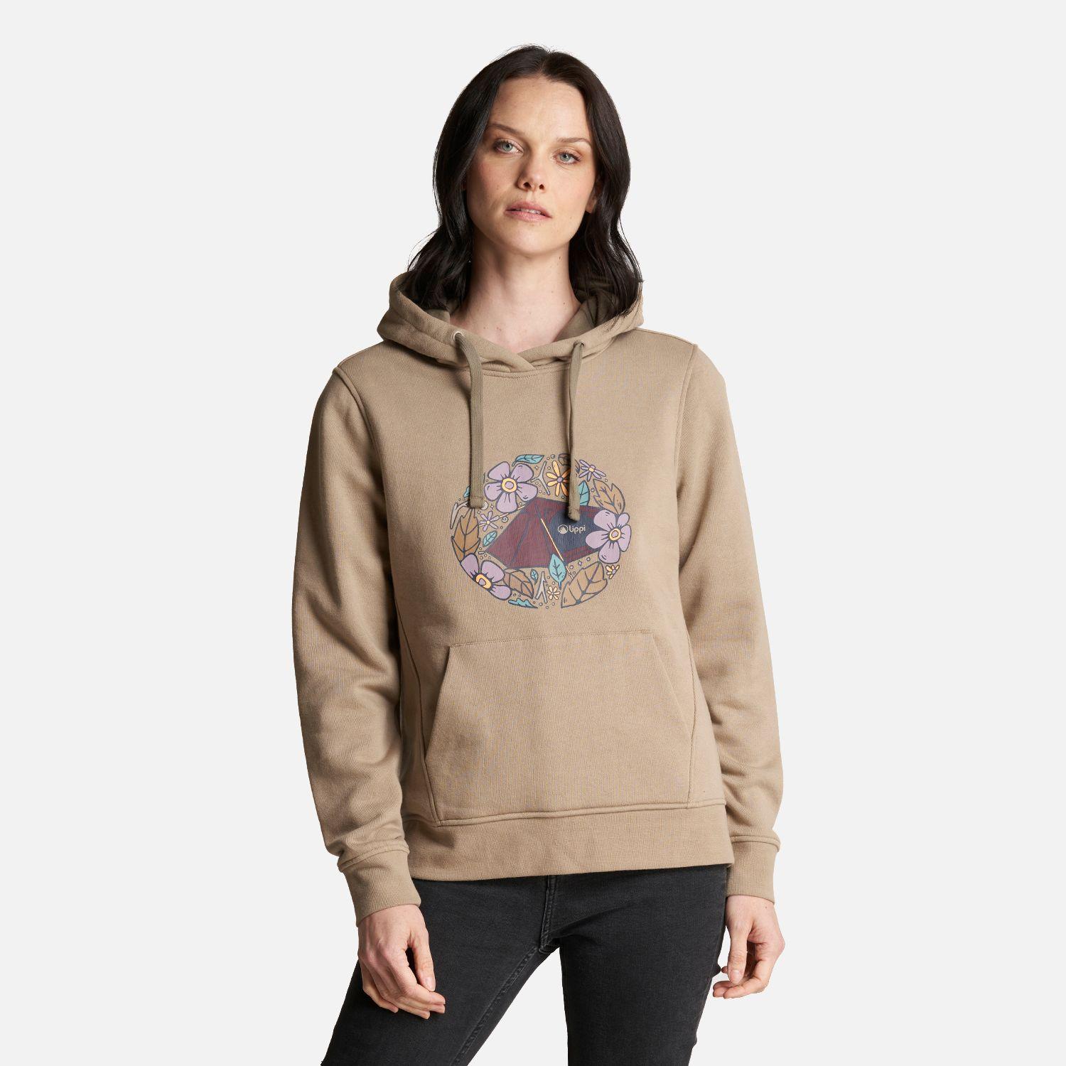 Poleron Mujer Insigne Hoody Sweatshirt Taupe Lippi-0