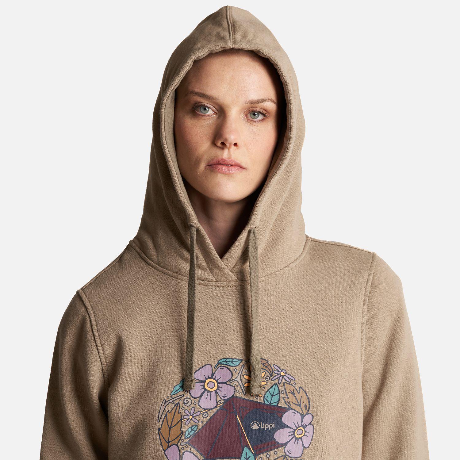 Poleron Mujer Insigne Hoody Sweatshirt Taupe Lippi-4