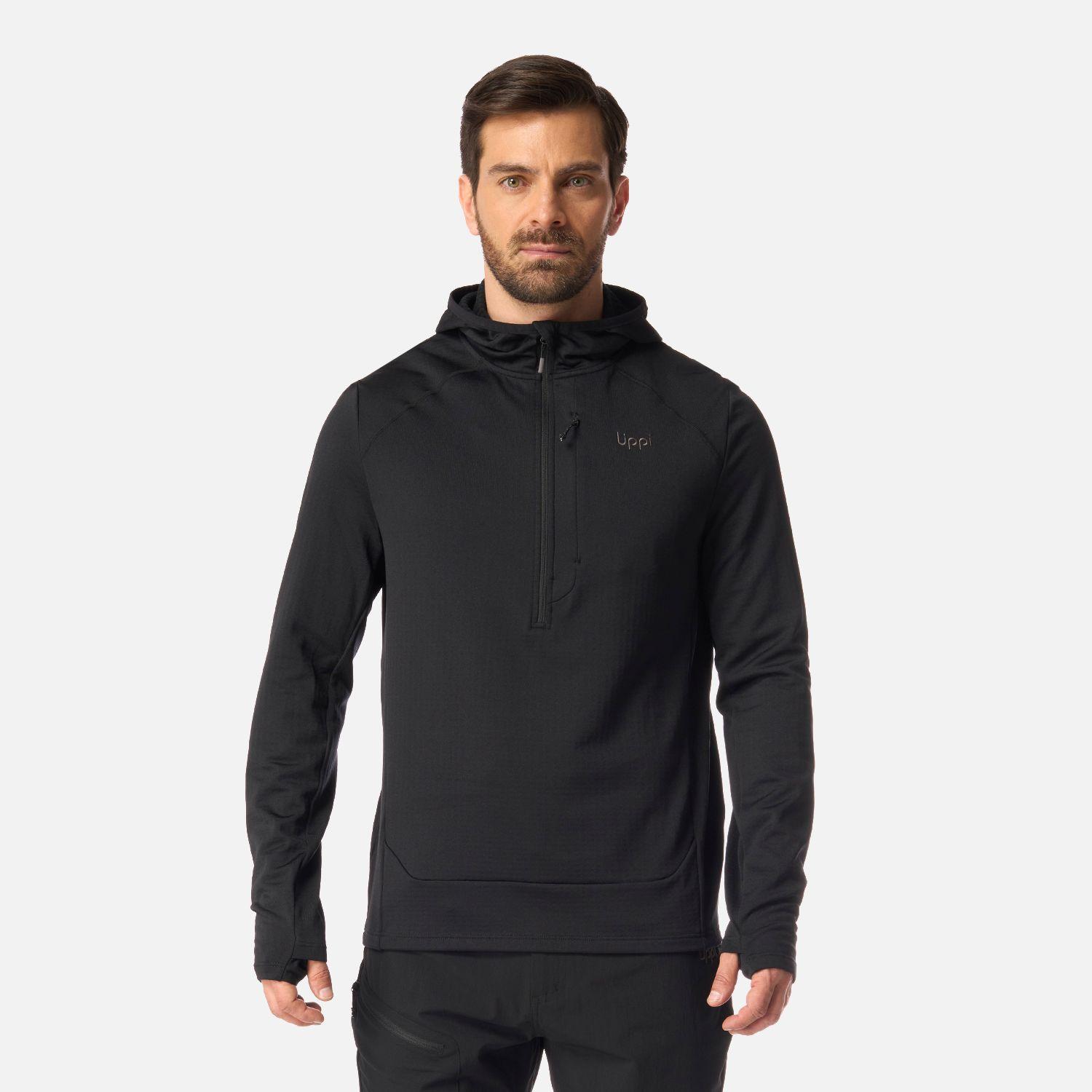 Polerón Hombre Viedma 1000 Nano-F 1/4 Zip Hoody Negro Lippi-0