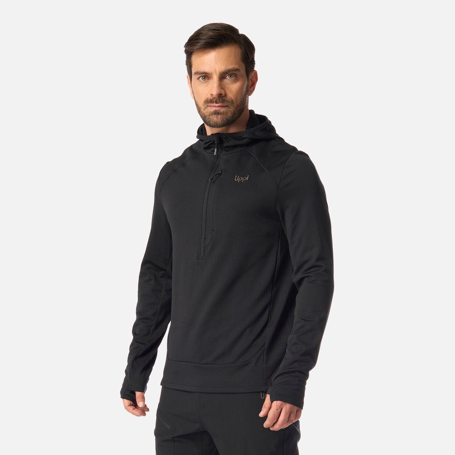 Polerón Hombre Viedma 1000 Nano-F 1/4 Zip Hoody Negro Lippi-1