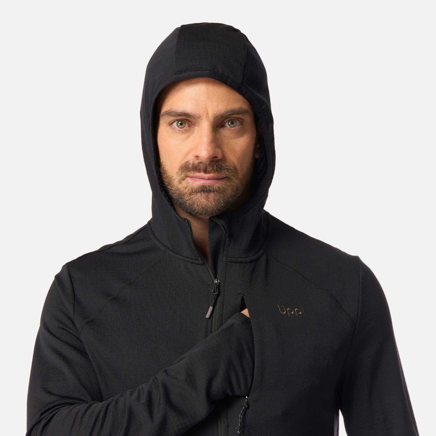Polerón Hombre Viedma 1000 Nano-F 1/4 Zip Hoody Negro Lippi-3