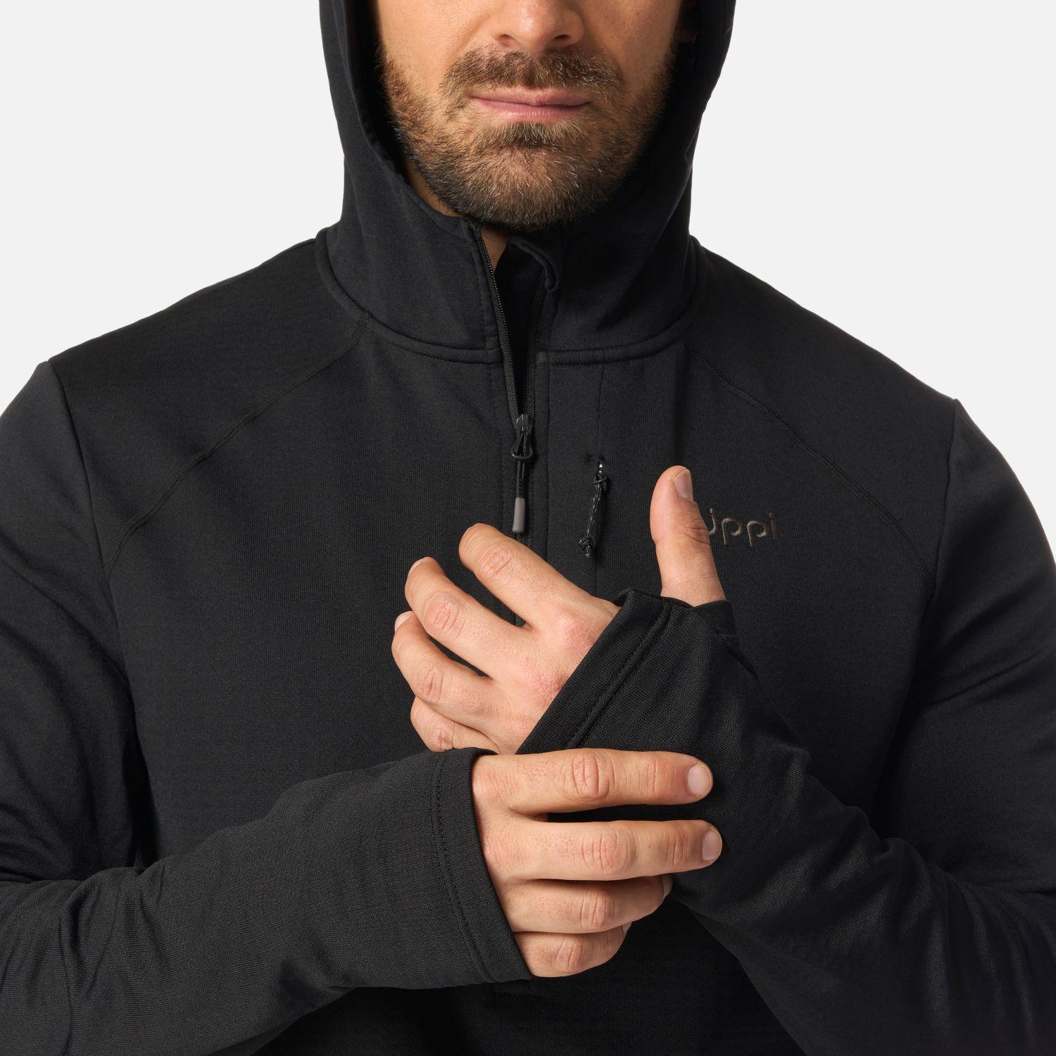 Polerón Hombre Viedma 1000 Nano-F 1/4 Zip Hoody Negro Lippi-4