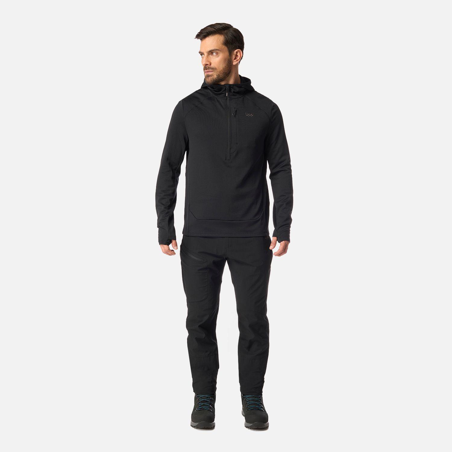 Polerón Hombre Viedma 1000 Nano-F 1/4 Zip Hoody Negro Lippi-5