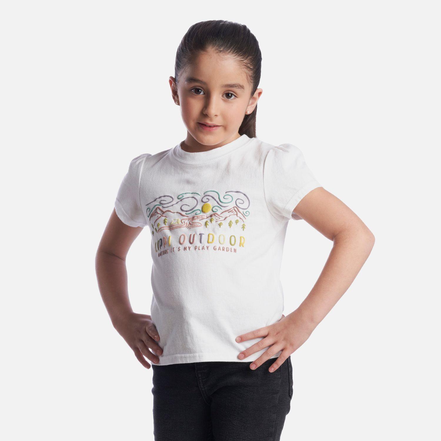 Polera Niña Play Garden T-Shirt Blanco Lippi-1