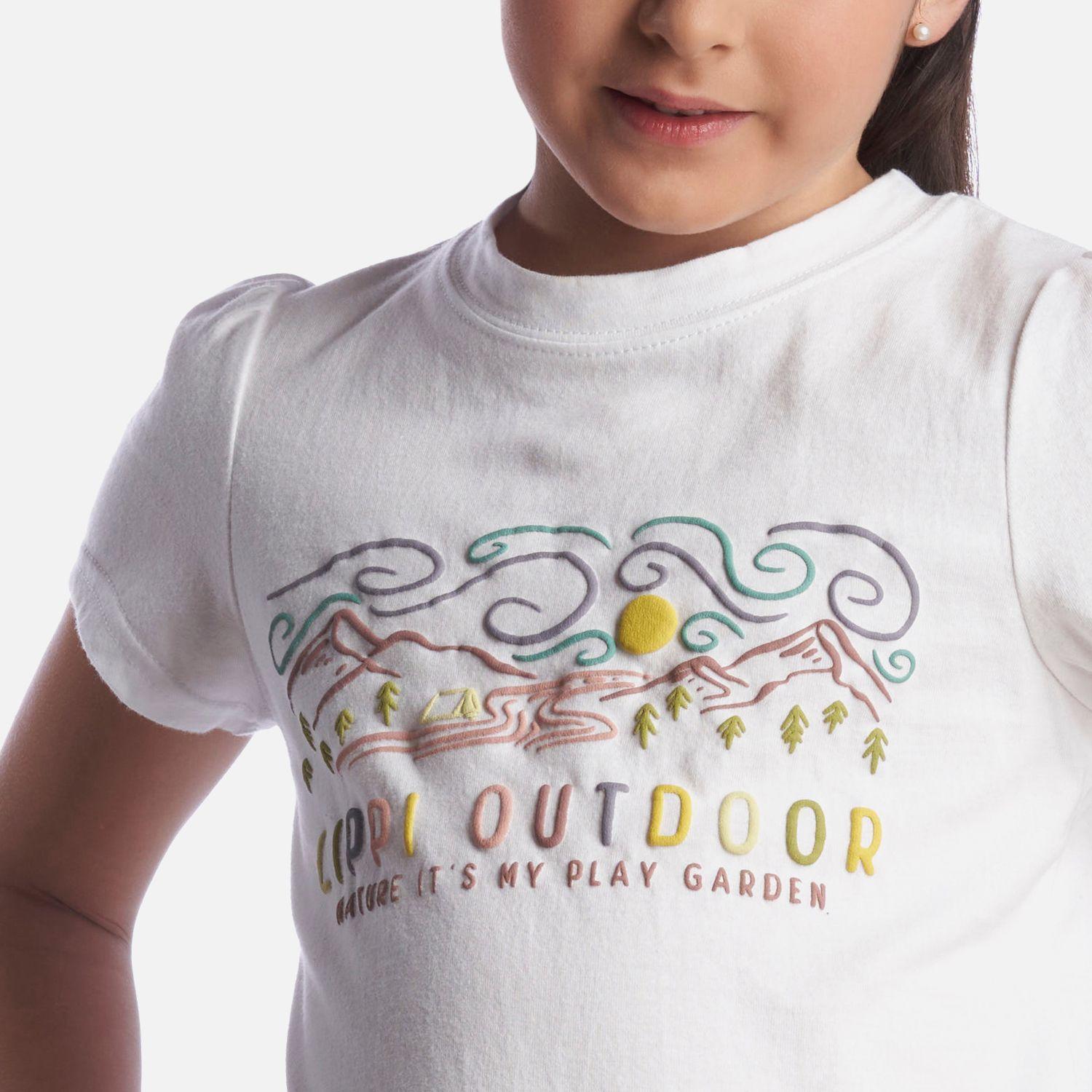 Polera Niña Play Garden T-Shirt Blanco Lippi-4