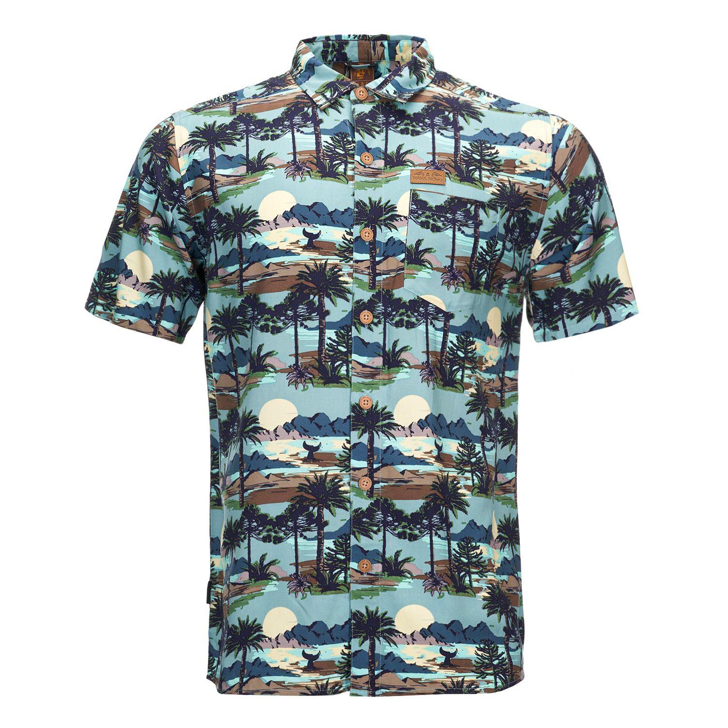 Camisa Hombre Aflora Celeste Haka Honu-0