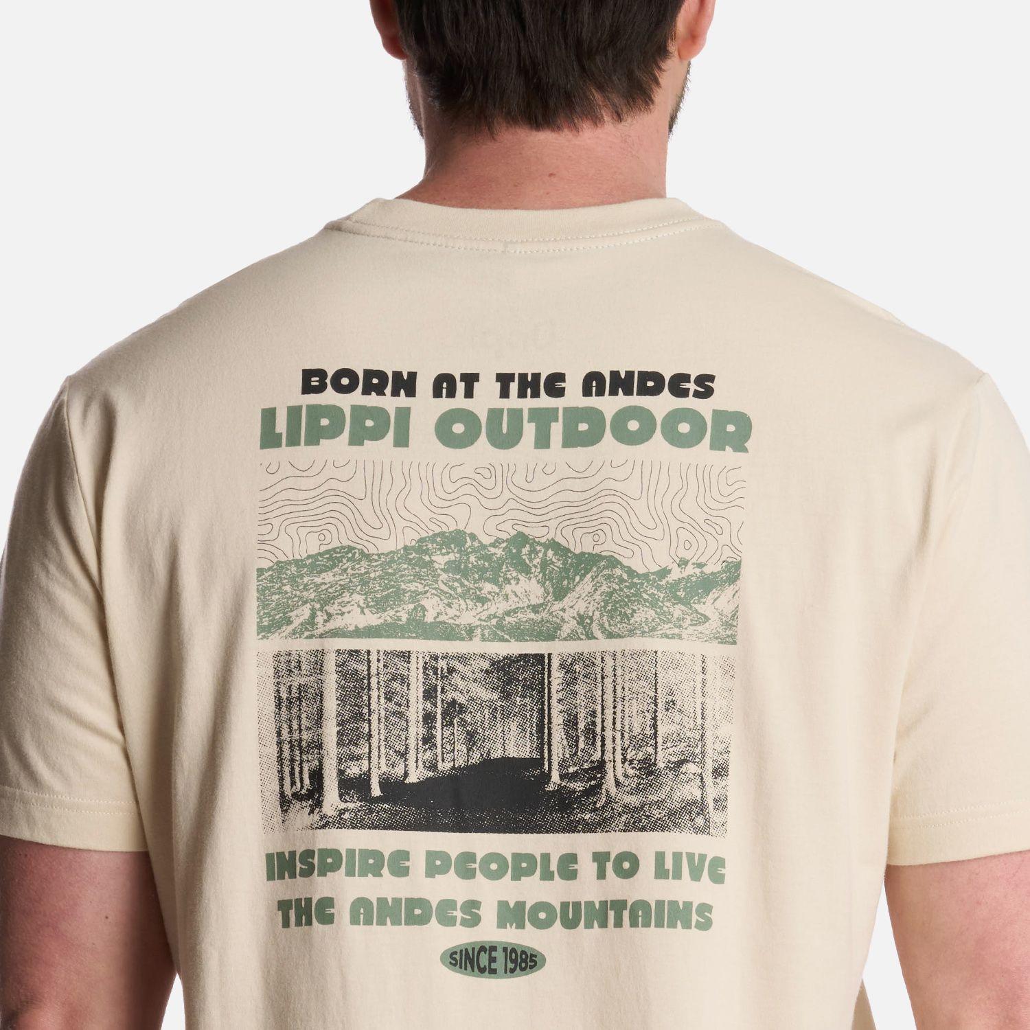 Polera Hombre Andes Mountain T-Shirt Crudo Lippi-3