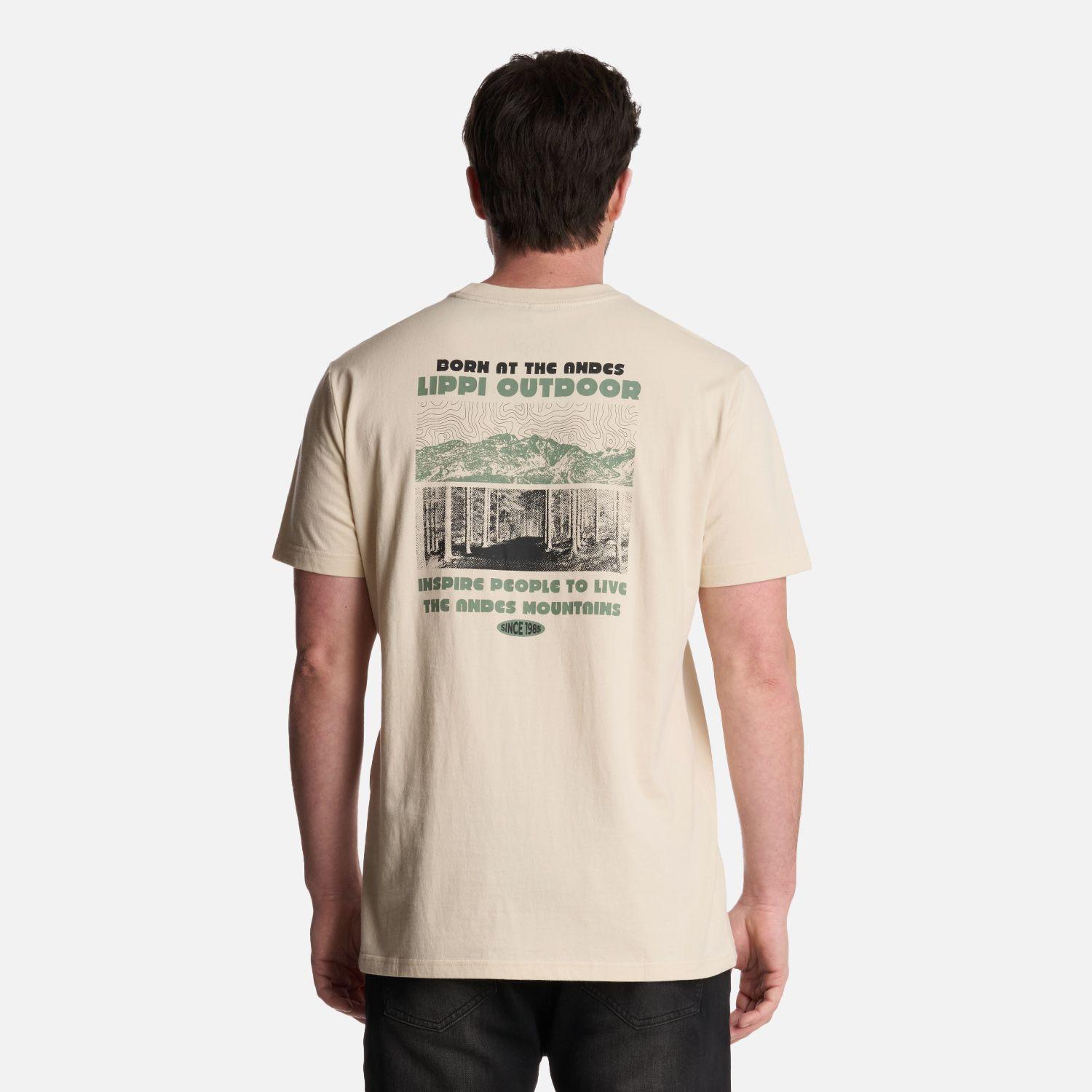 Polera Hombre Andes Mountain T-Shirt Crudo Lippi-1