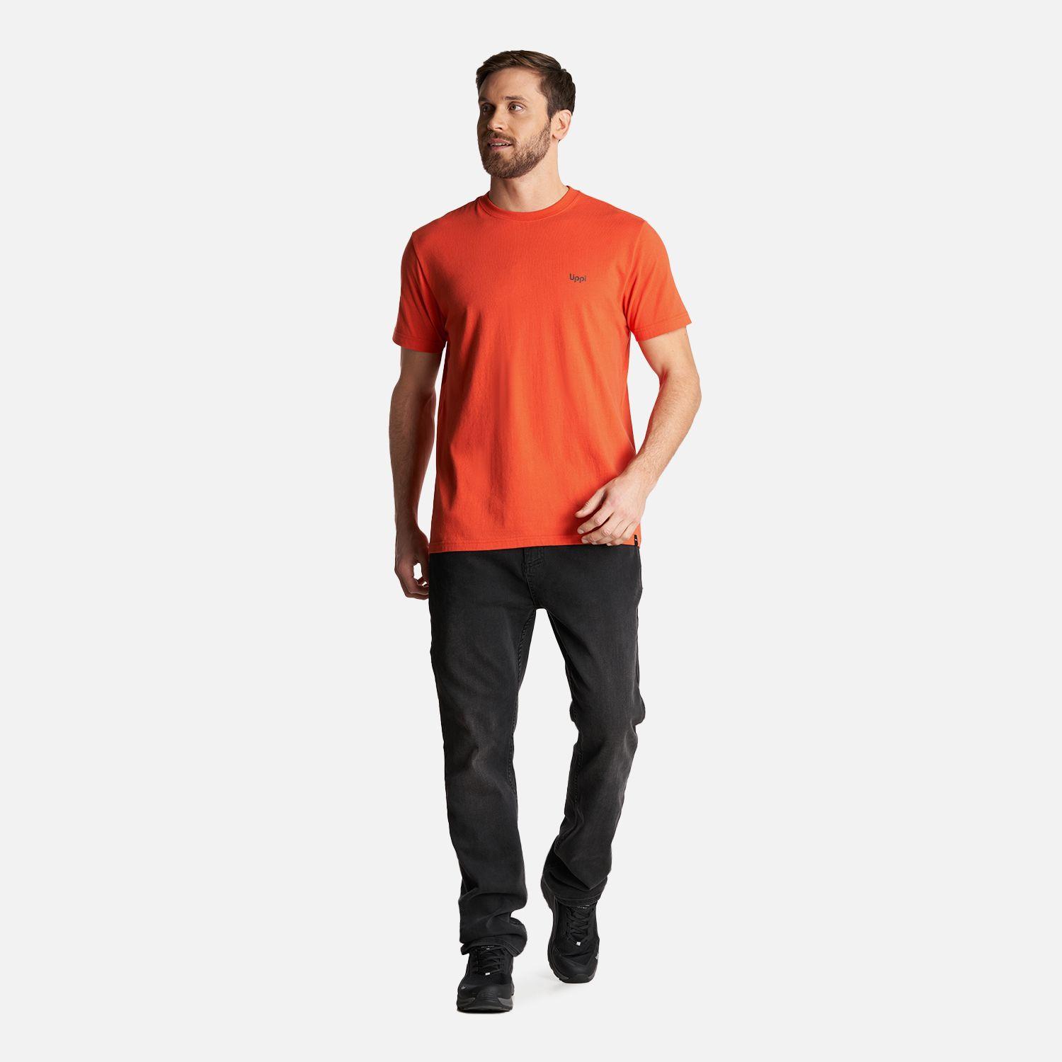 Polera Hombre Portal Forest T-Shirt Naranjo Oscuro Lippi-5