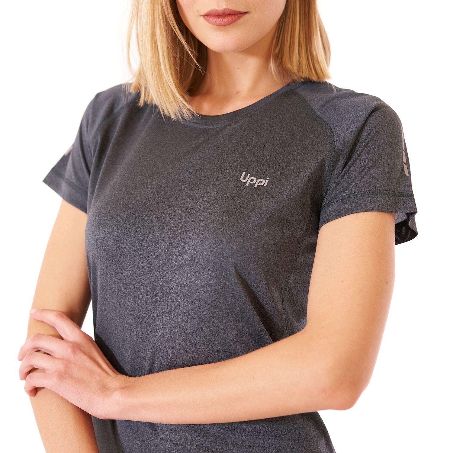 Polera Mujer Core Q-Dry T-Shirt Melange Grafito Lippi-4