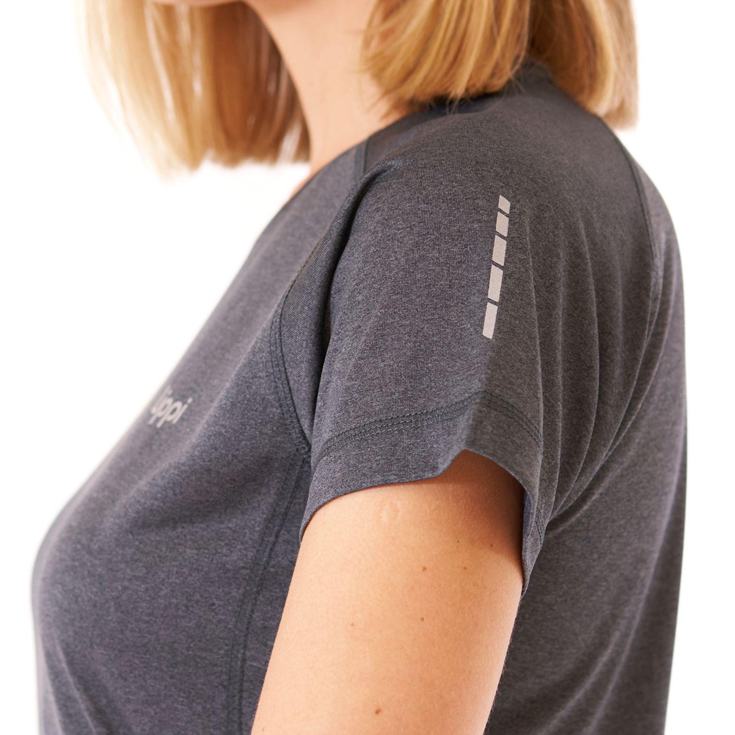Polera Mujer Core Q-Dry T-Shirt Melange Grafito Lippi-5