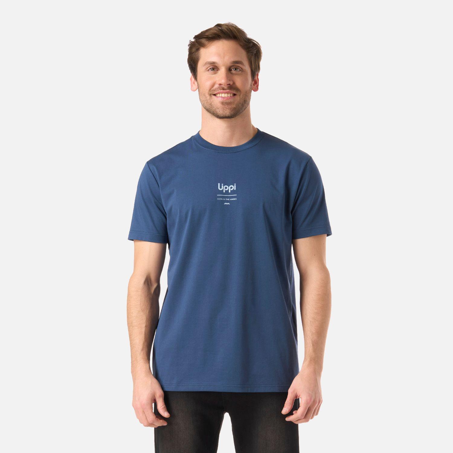 Polera Hombre Ulmo Mid Point Sorona T-Shirt Azul Oscuro Lippi V26-0