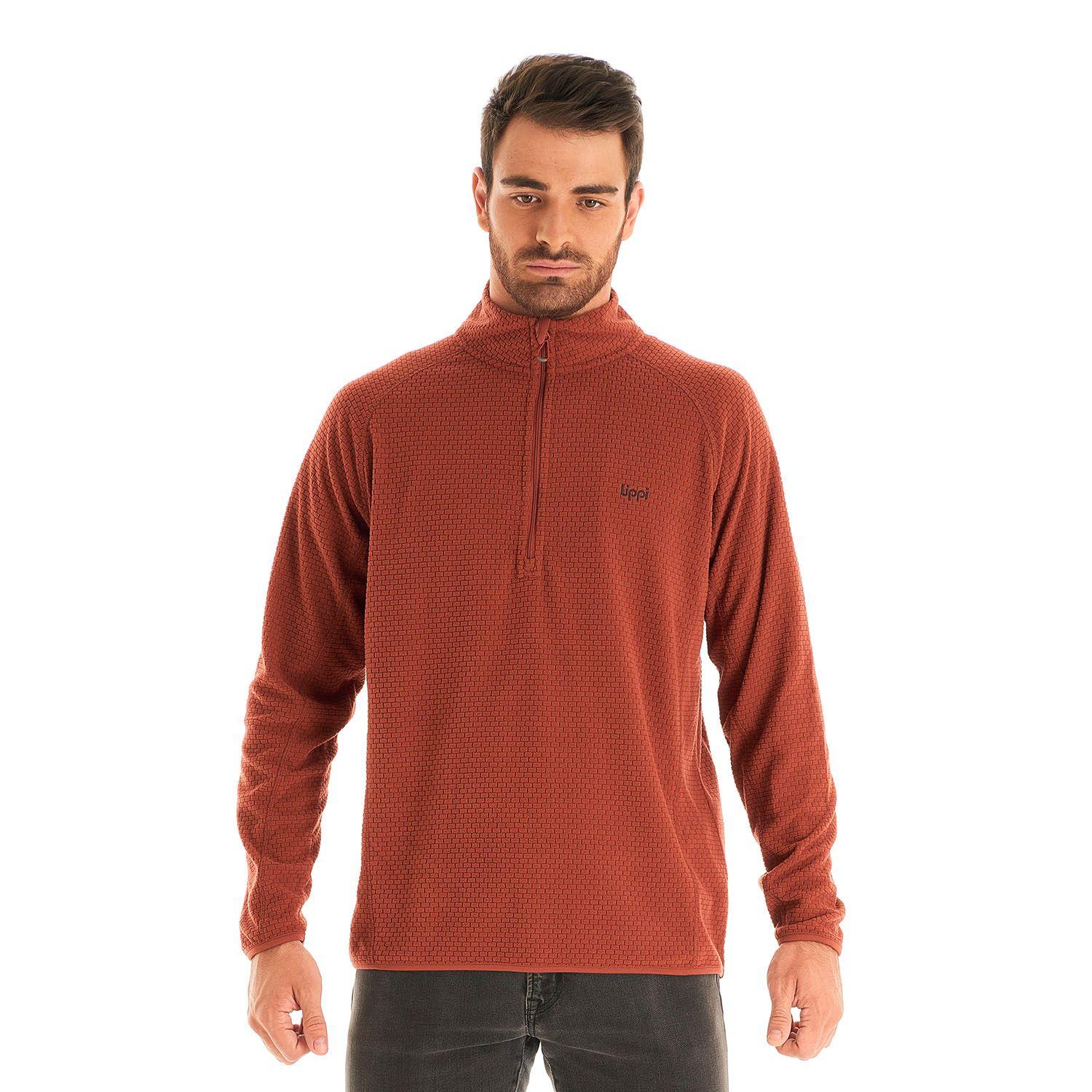 Poleron Hombre Jacaranda Nano-F 14 Zip Terracota Lippi I21-1
