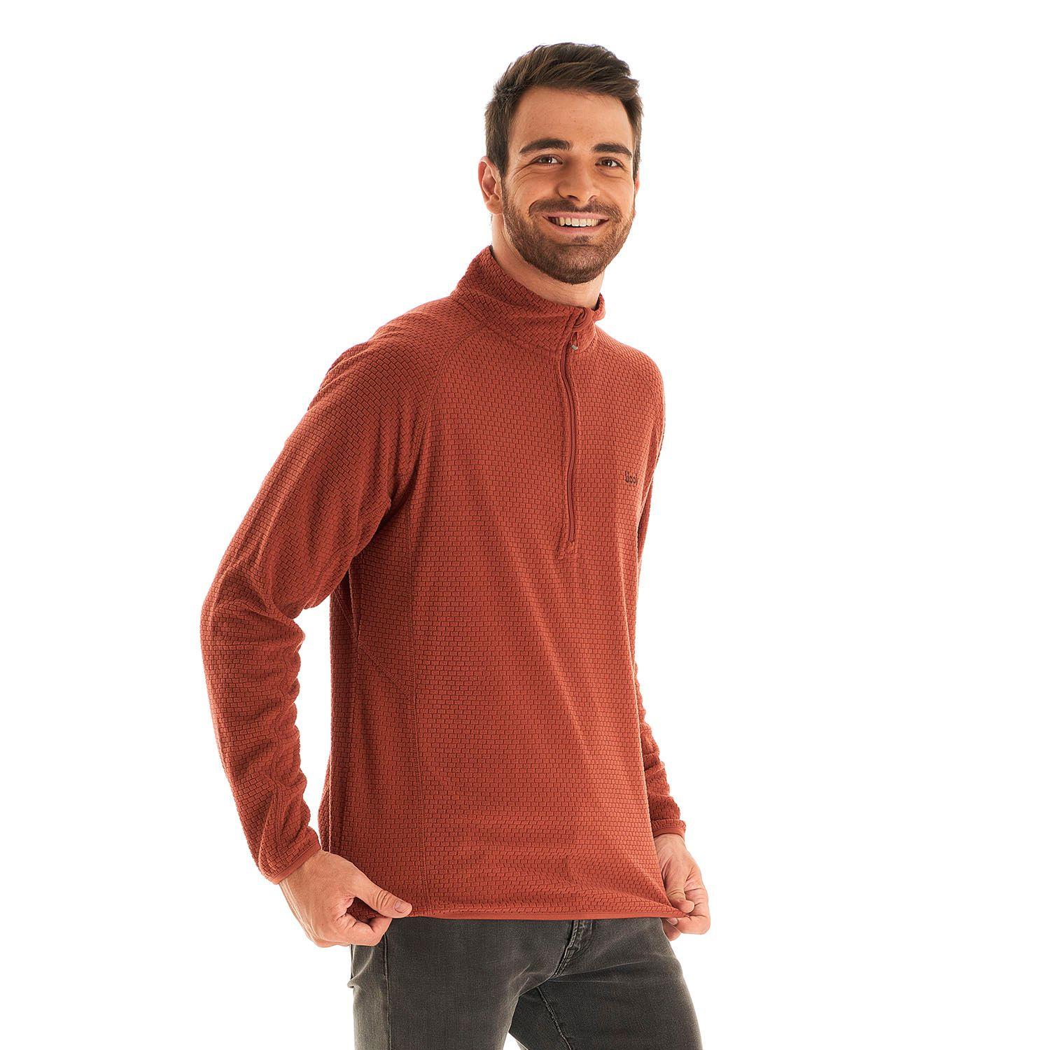Poleron Hombre Jacaranda Nano-F 14 Zip Terracota Lippi I21-2