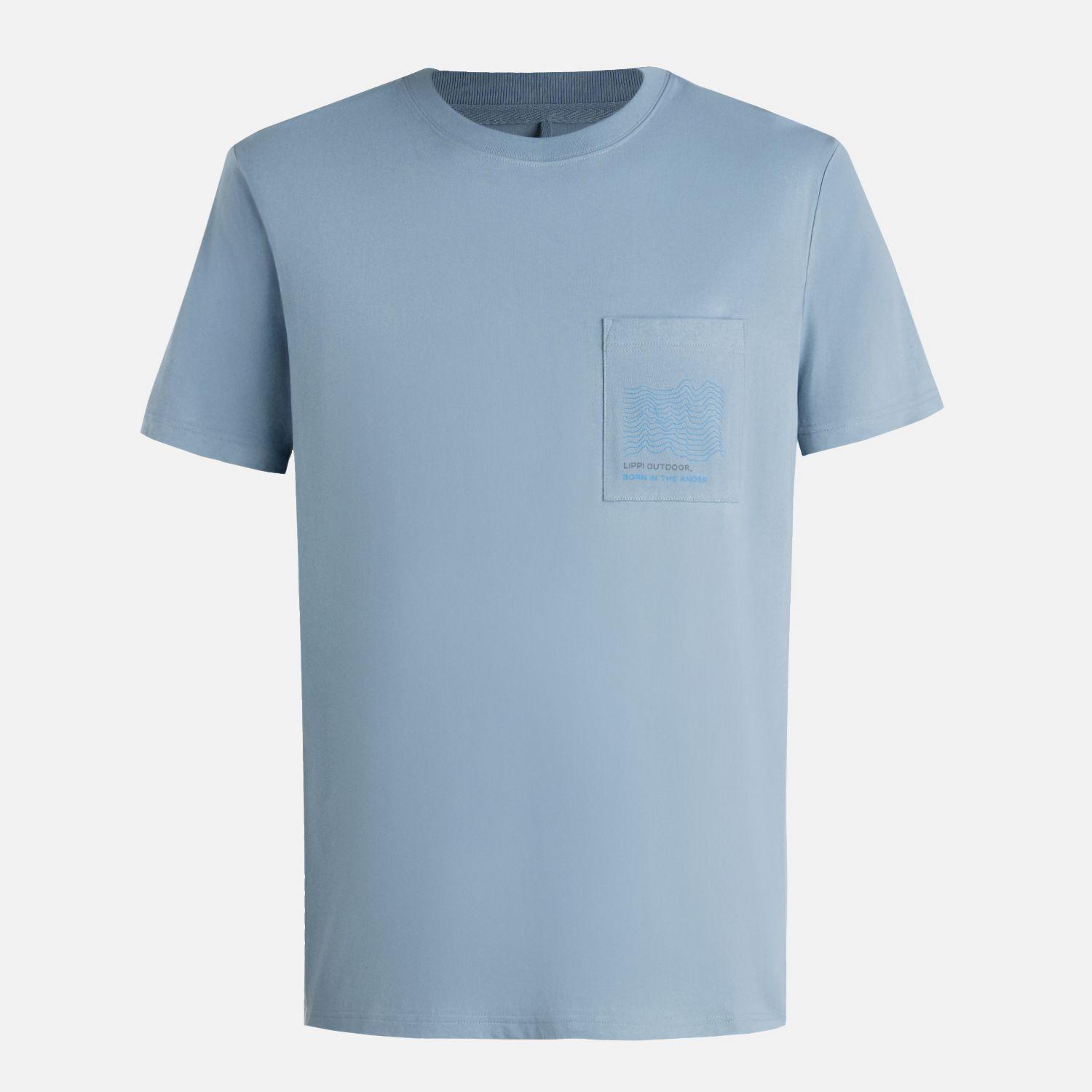 Polera Hombre Ulmo Pocket T-Shirt Azul Piedra Lippi V26-5