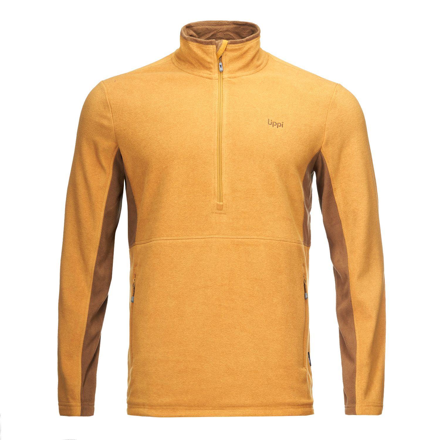 Poleron Hombre Lighter Nano-F 14 Zip Mostaza Lippi-0