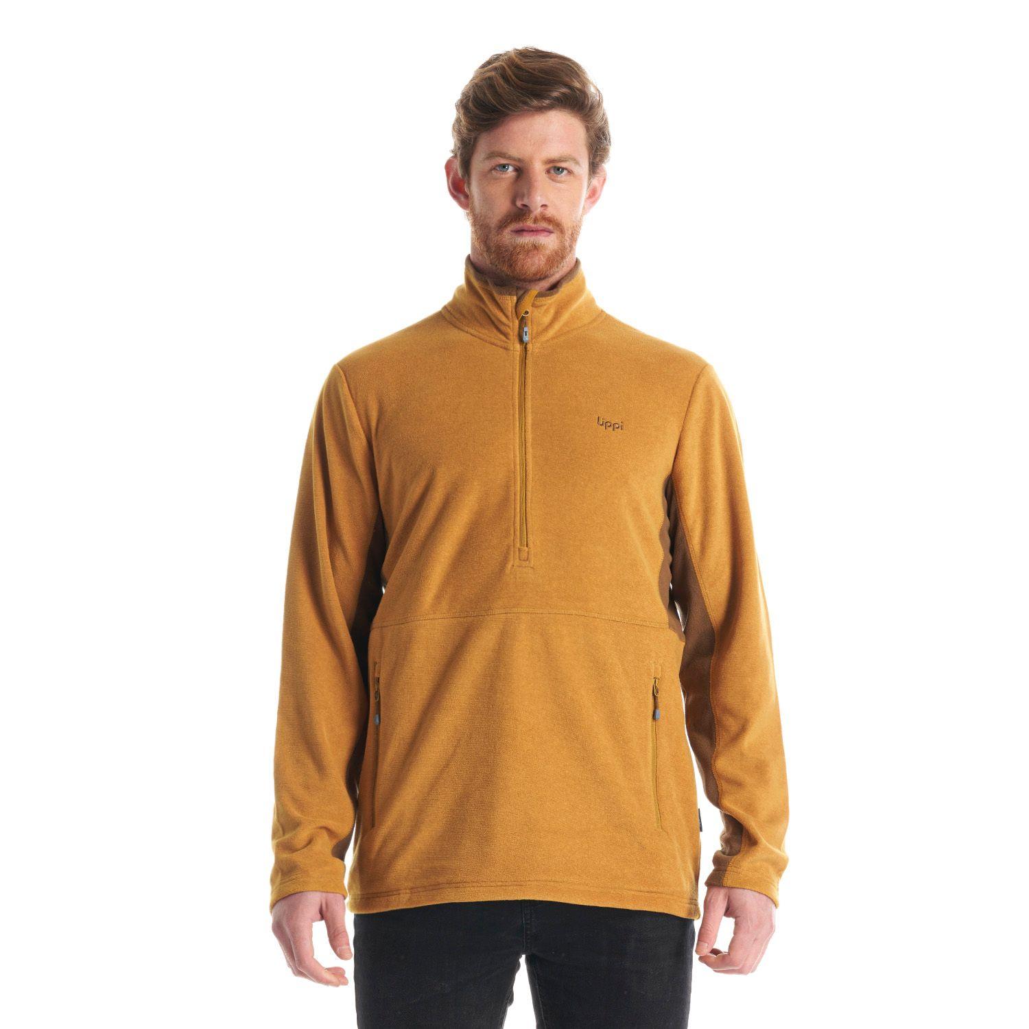 Poleron Hombre Lighter Nano-F 14 Zip Mostaza Lippi-1