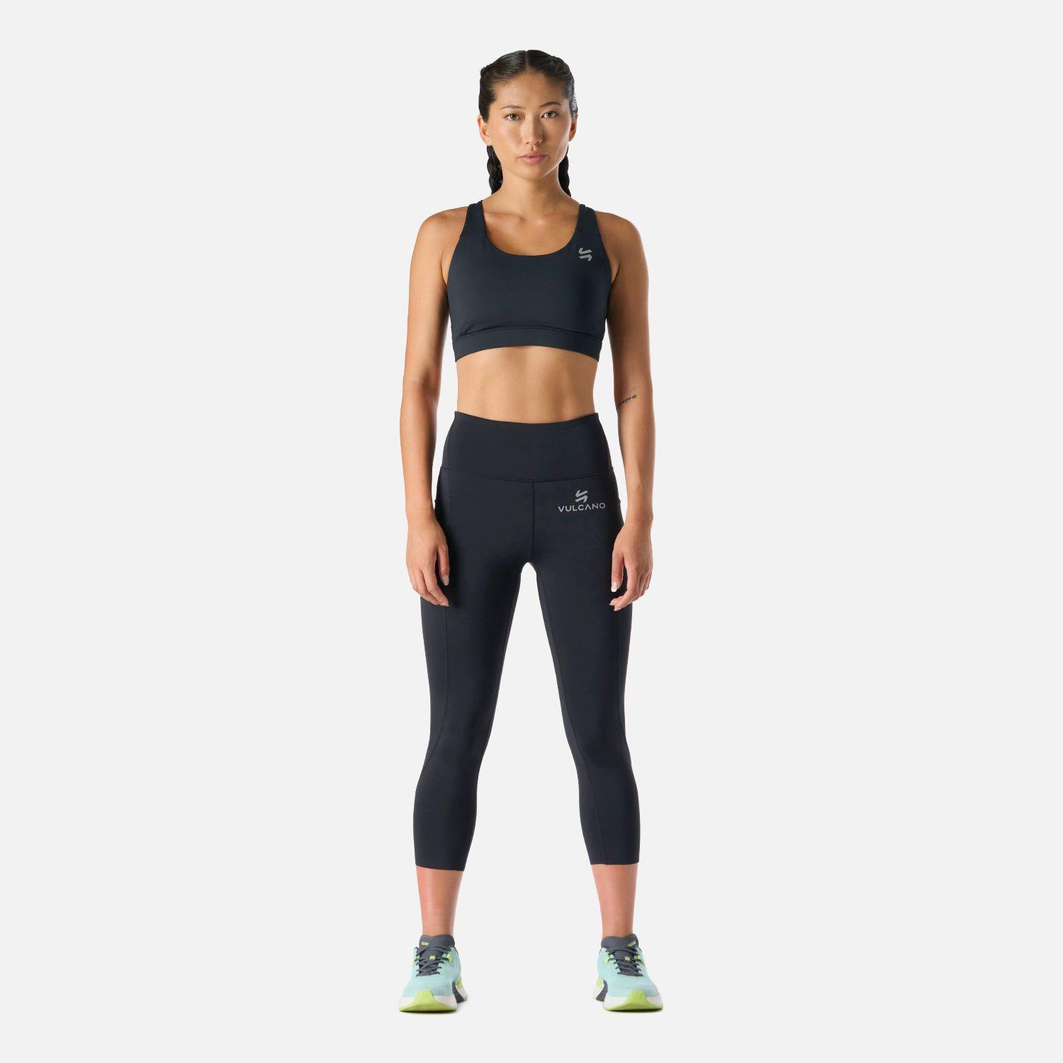 Calza Mujer BTM Compressive 3/4 High Rise Negro Vulcano-6