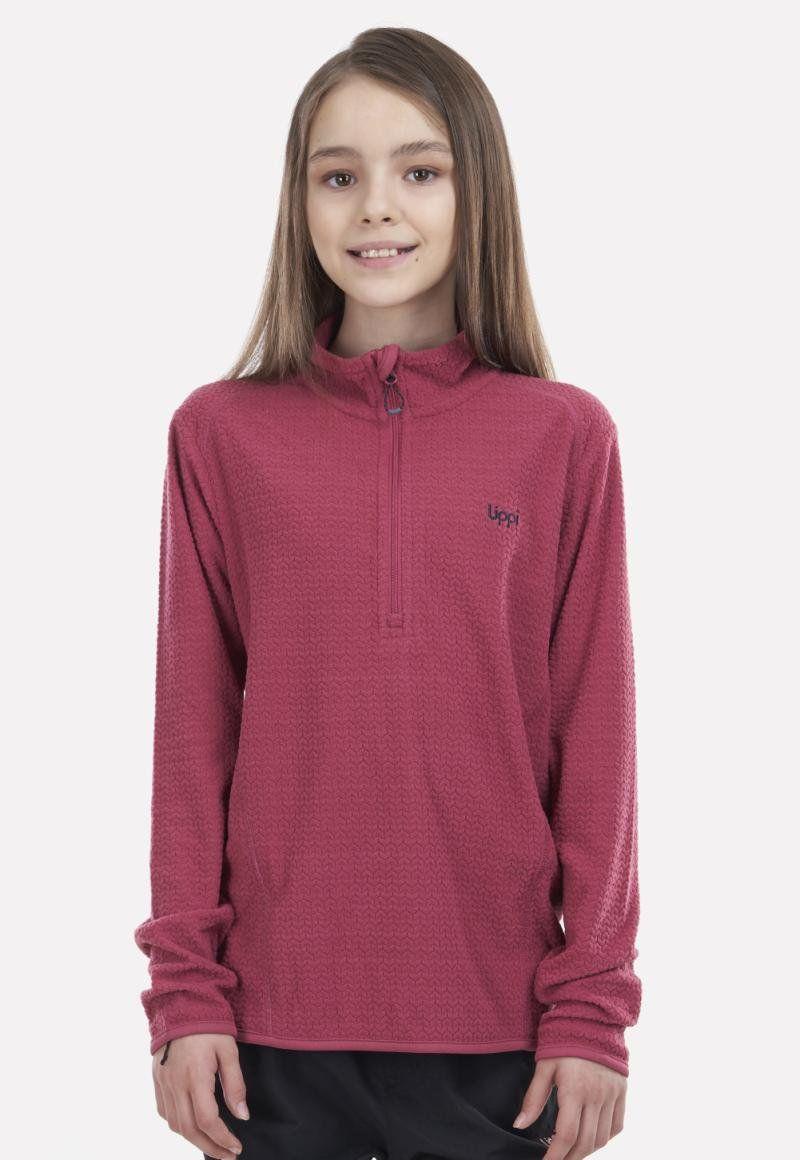 Poleron Teen Girl Mild Nano-F 14 Zip Rosa Oscuro Lippi-1