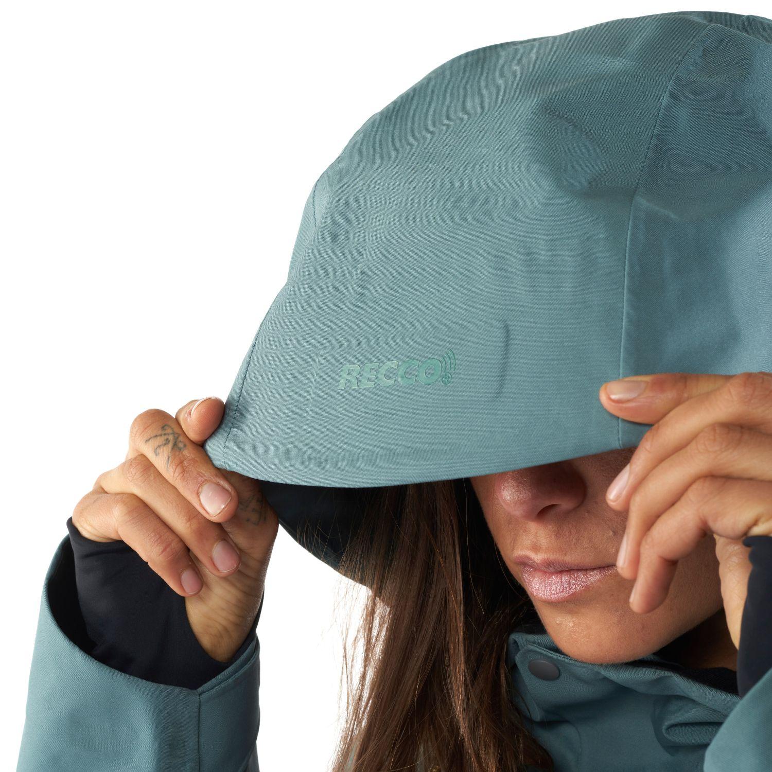 Chaqueta Mujer Snow Raptor B-Dry Hoody Jacket Jade Oscuro Lippi-2