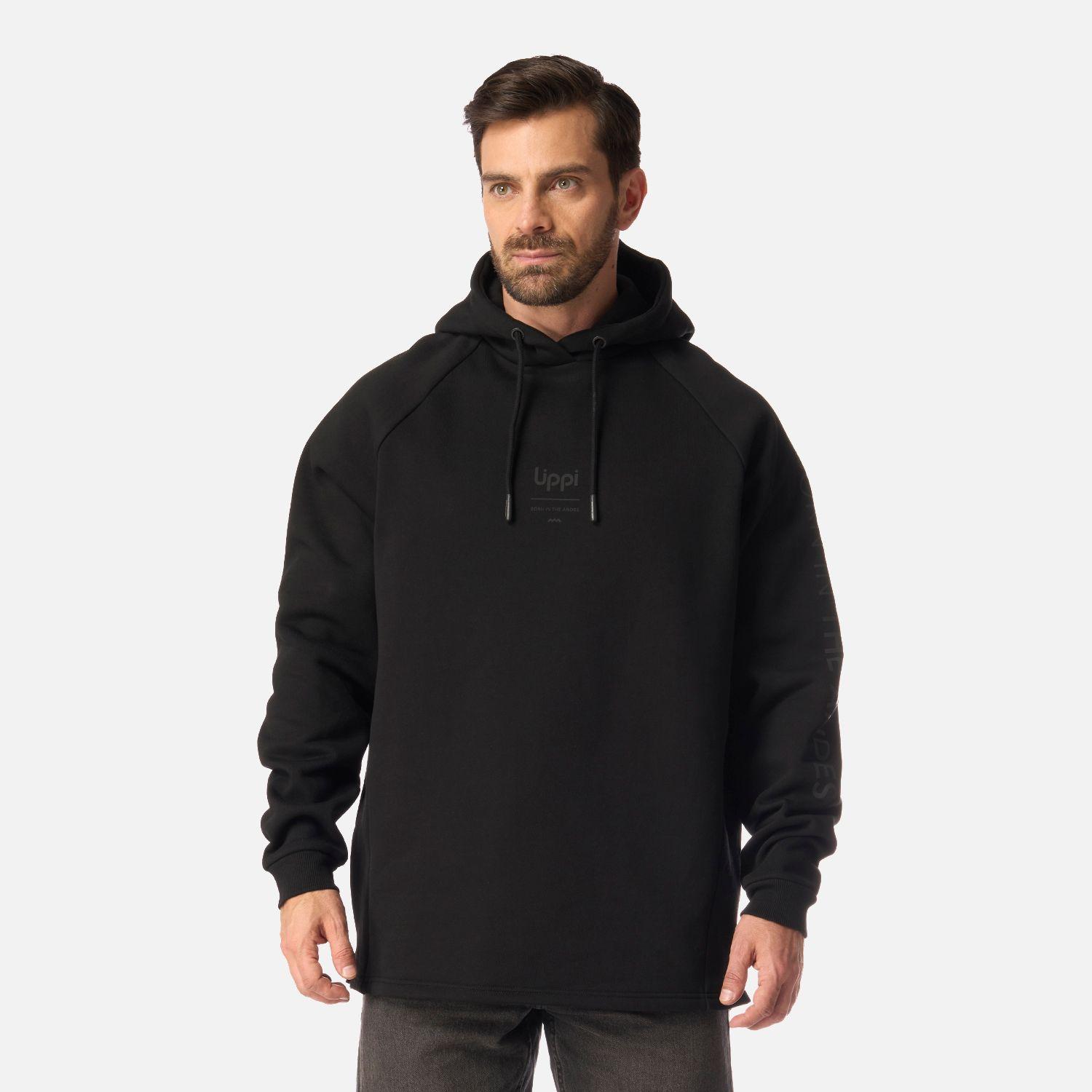 Polerón Hombre Heavy Duty Hoody Sweatshirt Negro Lippi I26-0