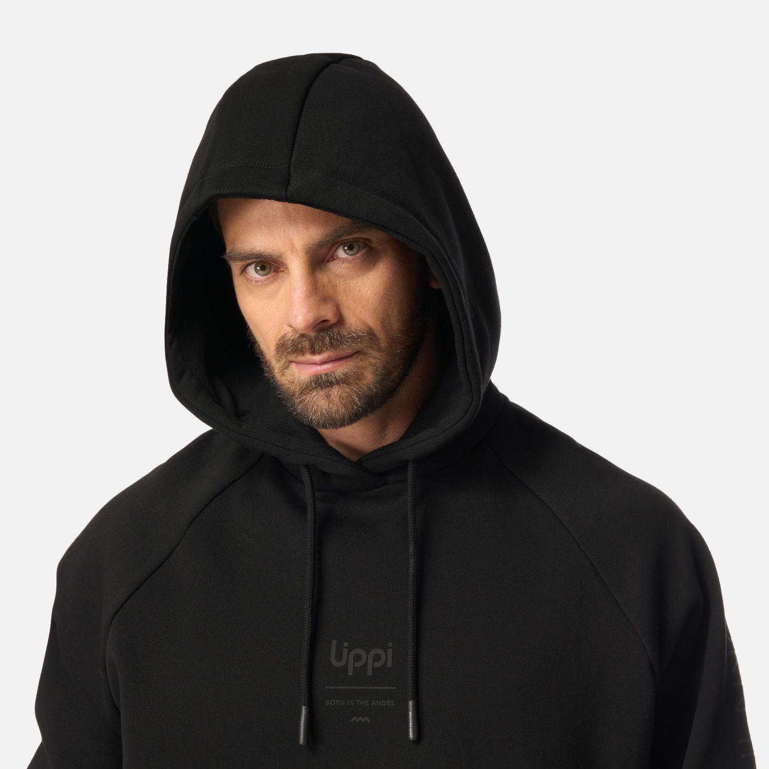 Polerón Hombre Heavy Duty Hoody Sweatshirt Negro Lippi I26-3
