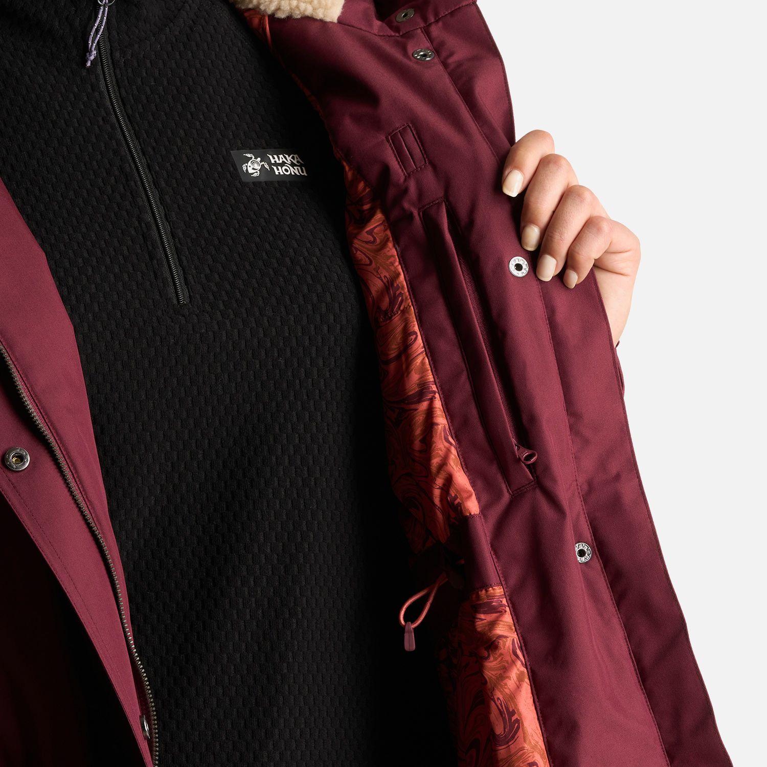 Chaqueta Mujer Yak Burdeo Haka Honu I24-8