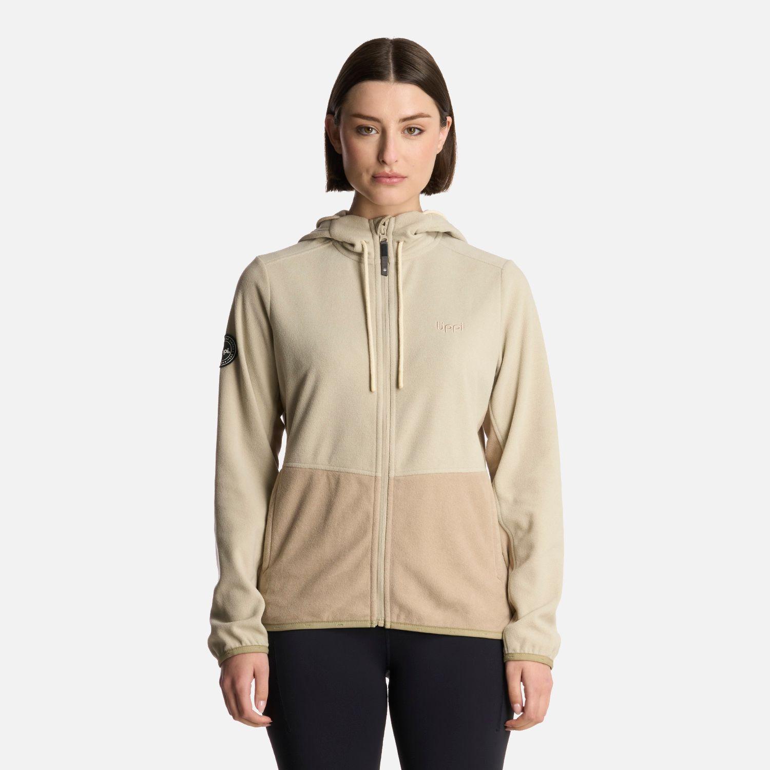 Polerón Mujer Stripes Nano-F Full Zip Hoody Beige Lippi-0