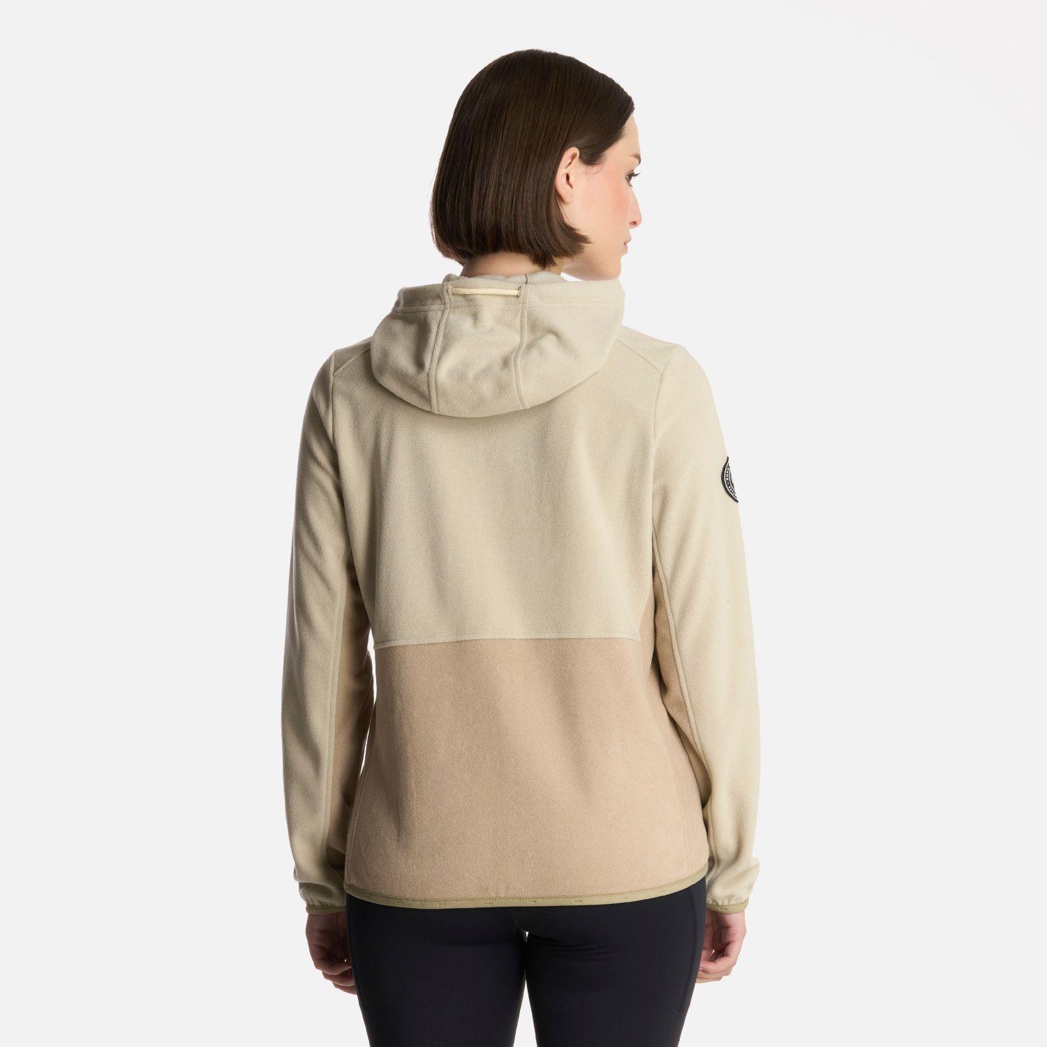 Polerón Mujer Stripes Nano-F Full Zip Hoody Beige Lippi-2