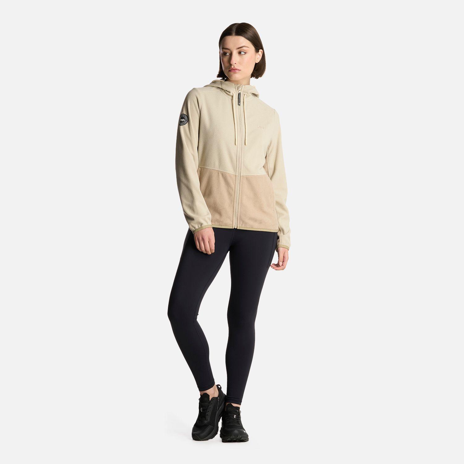 Polerón Mujer Stripes Nano-F Full Zip Hoody Beige Lippi-5